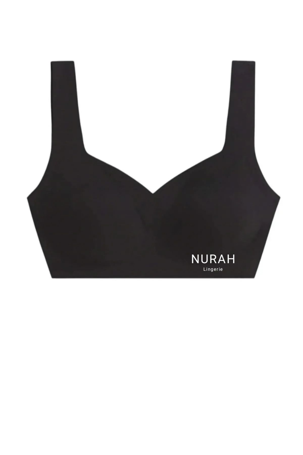 nura NURAH Lazer Kesim Push Up Çıkarılabilir Pedli Görünmez Seamless Yarım Atlet Hayalet Sütyen