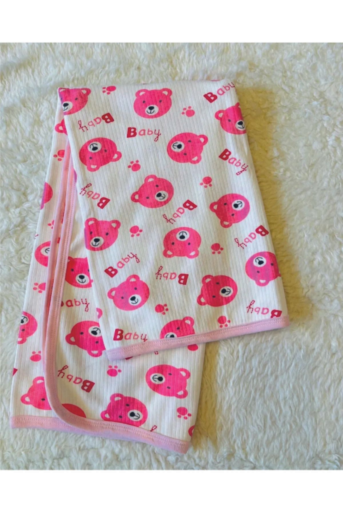 Baby Wings Baby Baskılı Raporlu Tek Kat 80x90 cm Bebek Battaniye