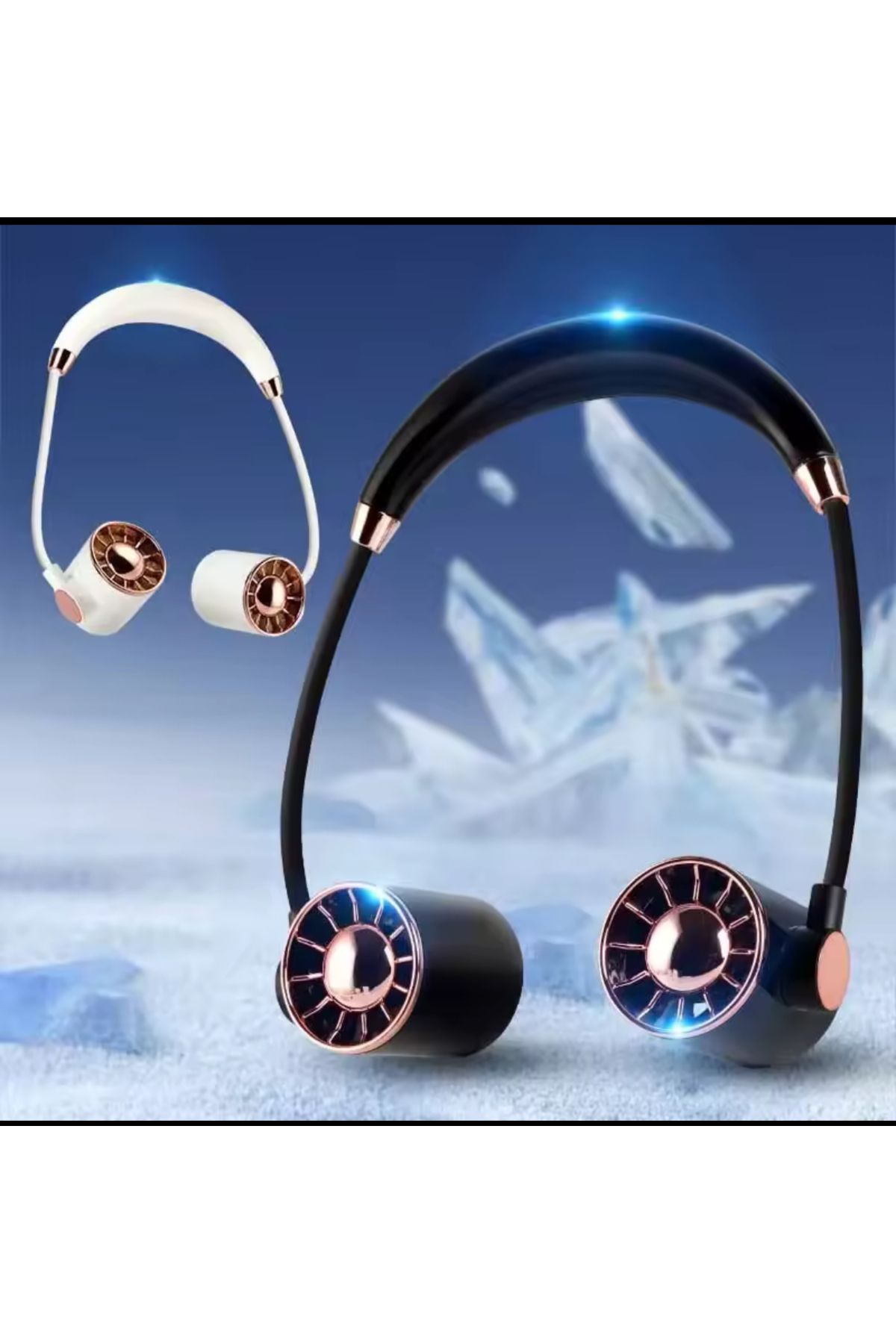 Voground Boyun Fanı Üç Modlu Katlanabilir USB Şarjlı Spor Fan Yeni Model Kompakt Boyut Asılı Tasarım