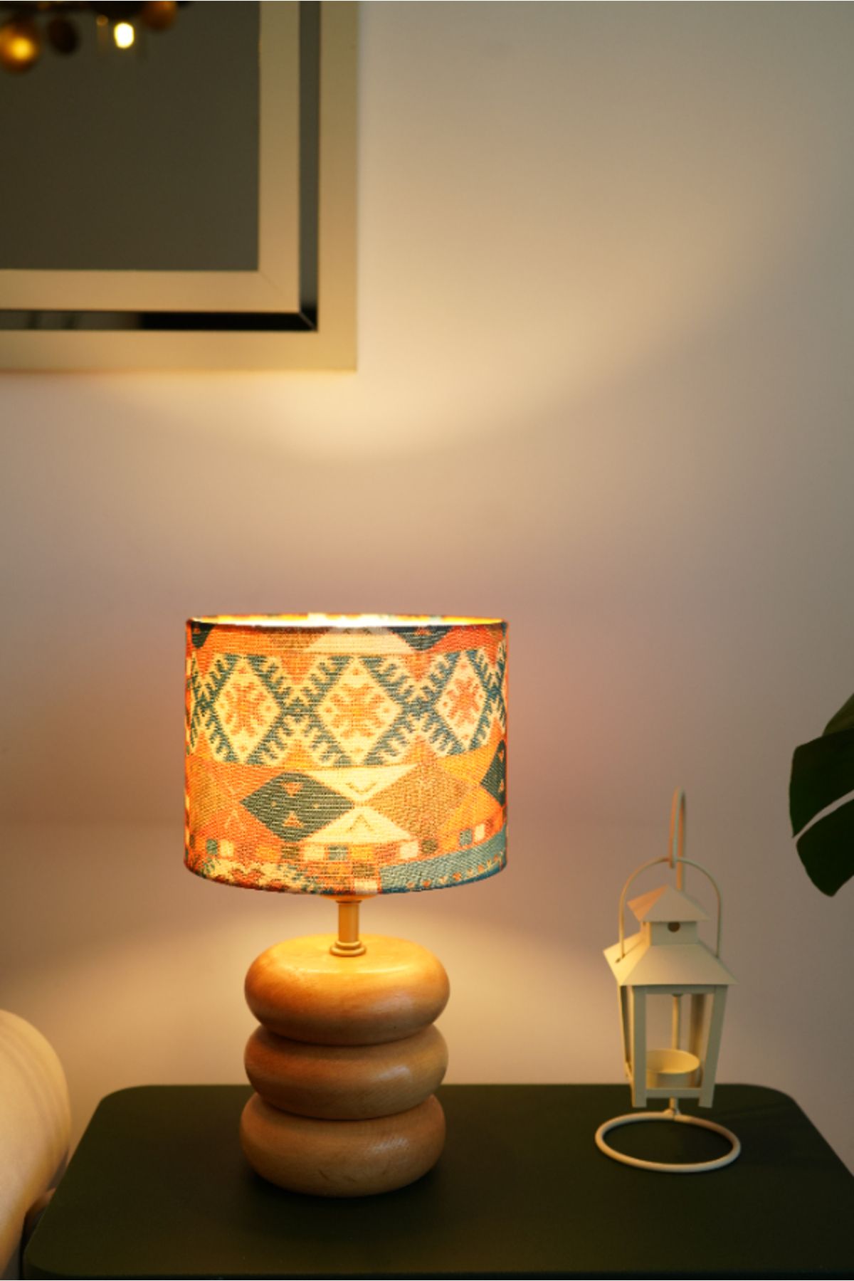 retro home design Üç Kat Silindir Kapadokya Dokuma Model Silindir Kumaş Şapka Abajur Salon Yatak Odası