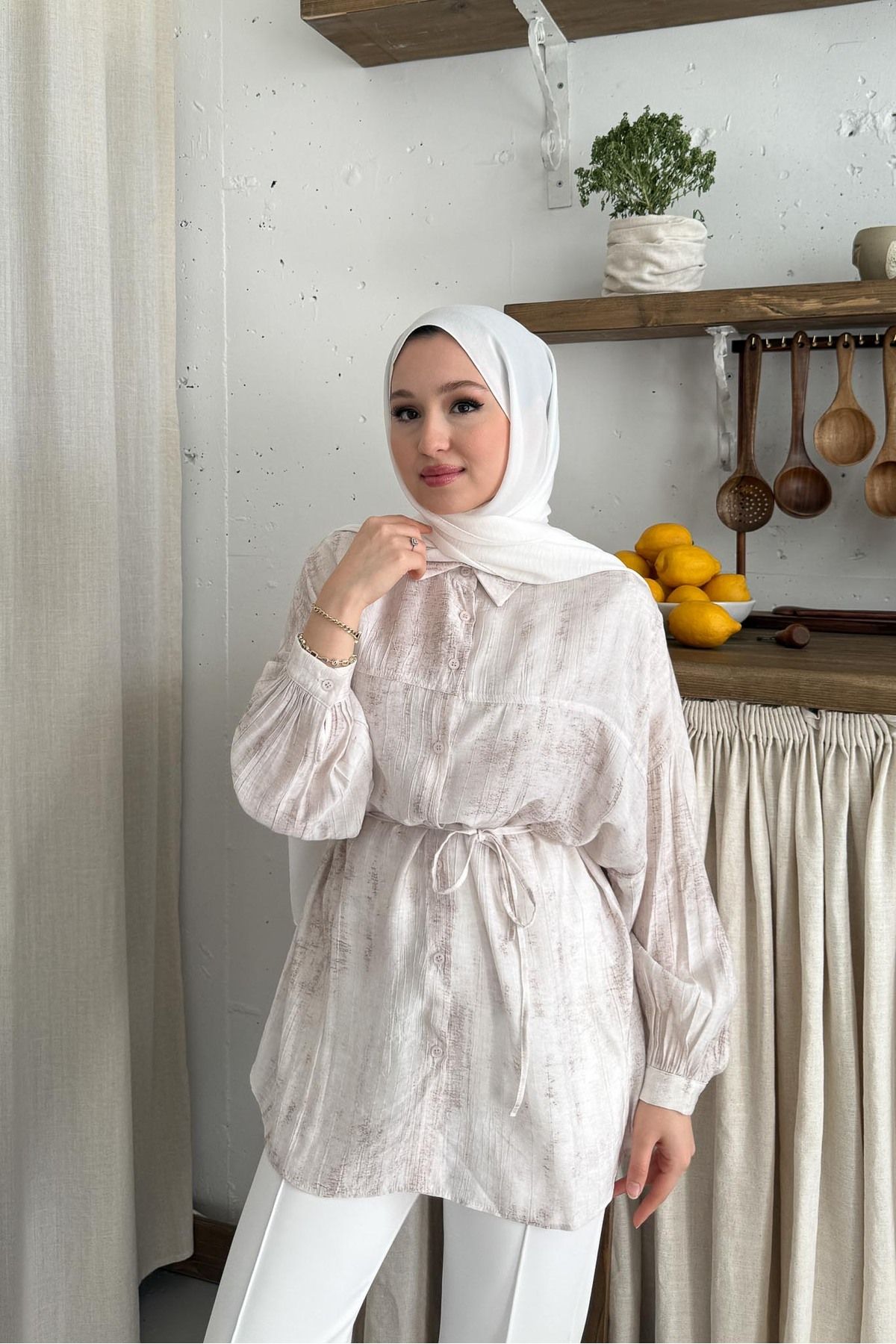 Rimel Moda Batik Gömlek Taş