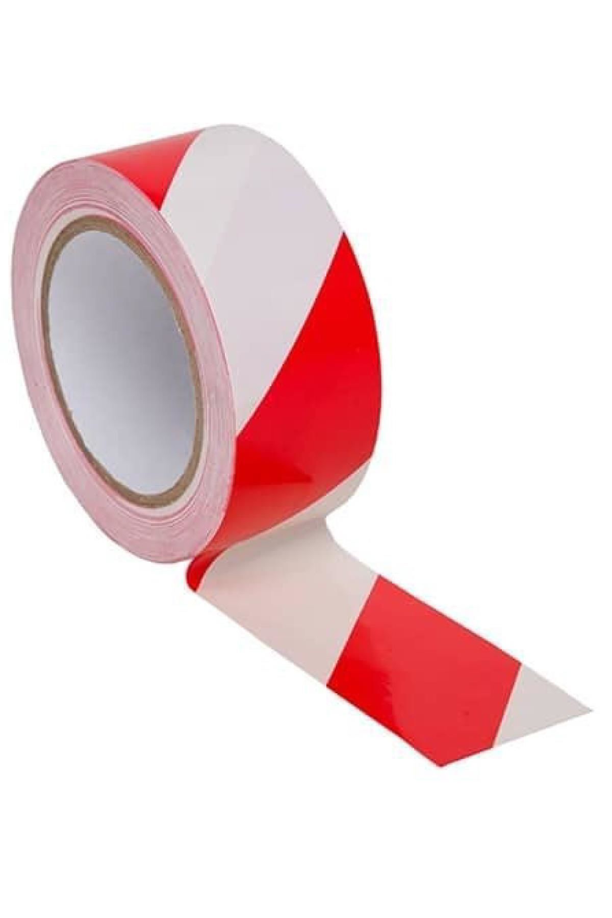 AYLİNA Yer İşaretleme Bandı Kırmızı Beyaz 50 mm 30 Metre