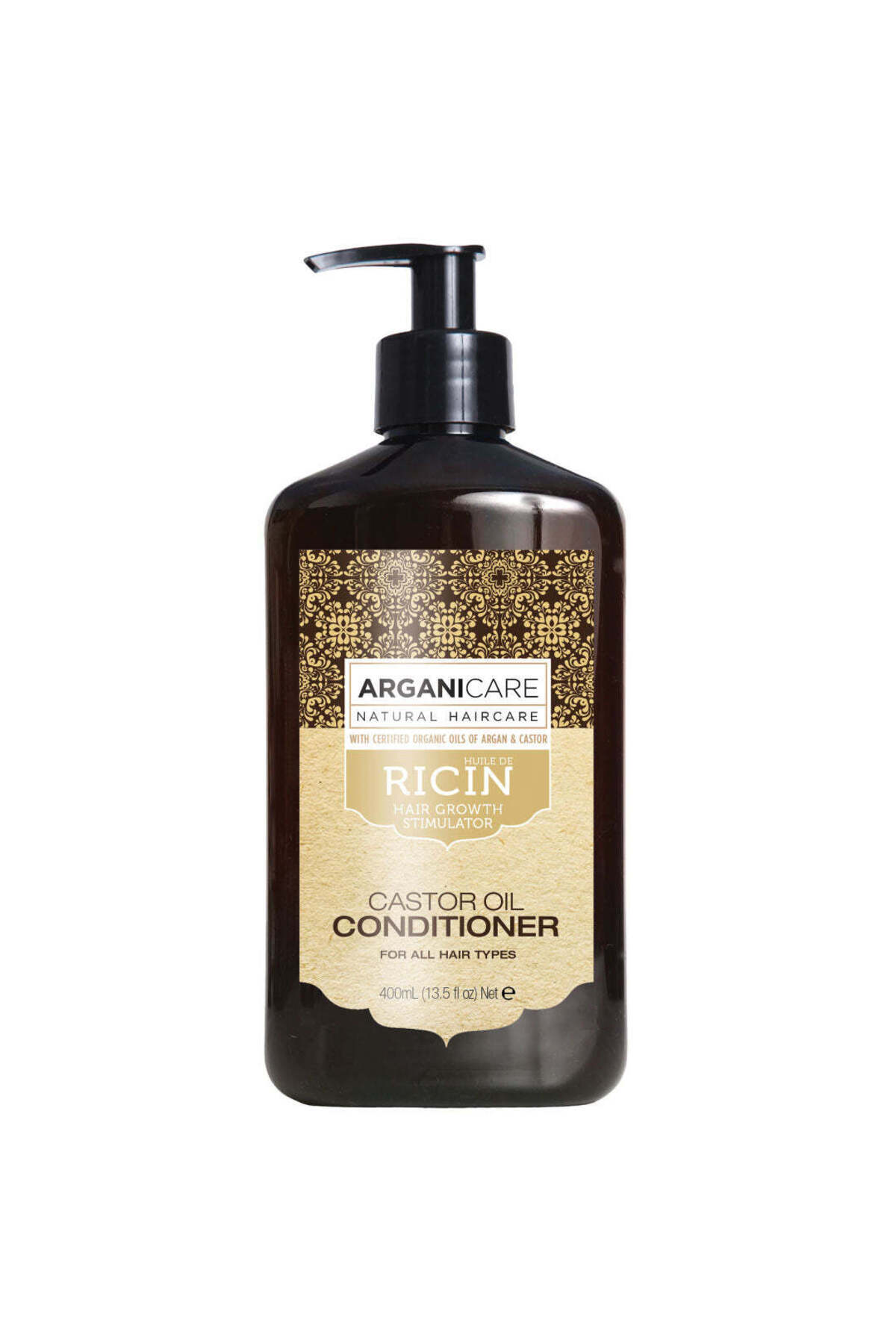 Arganicare-Balsam regenerant ultra-hrănitor cu ulei de ricin pentru toate tipurile de păr, Arganicare, 400 ml 1