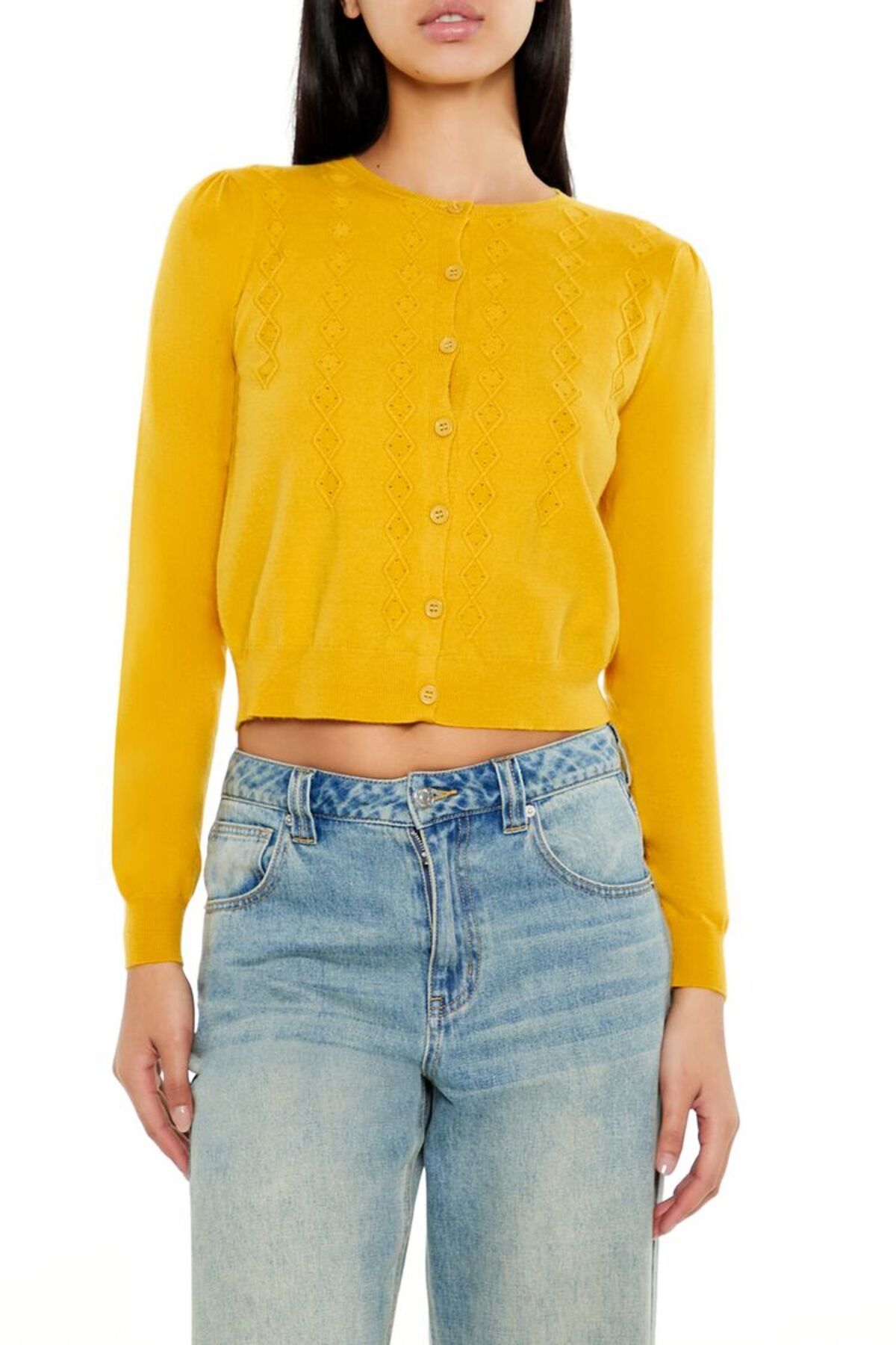 Forever 21 Örgü Desenli Hırka