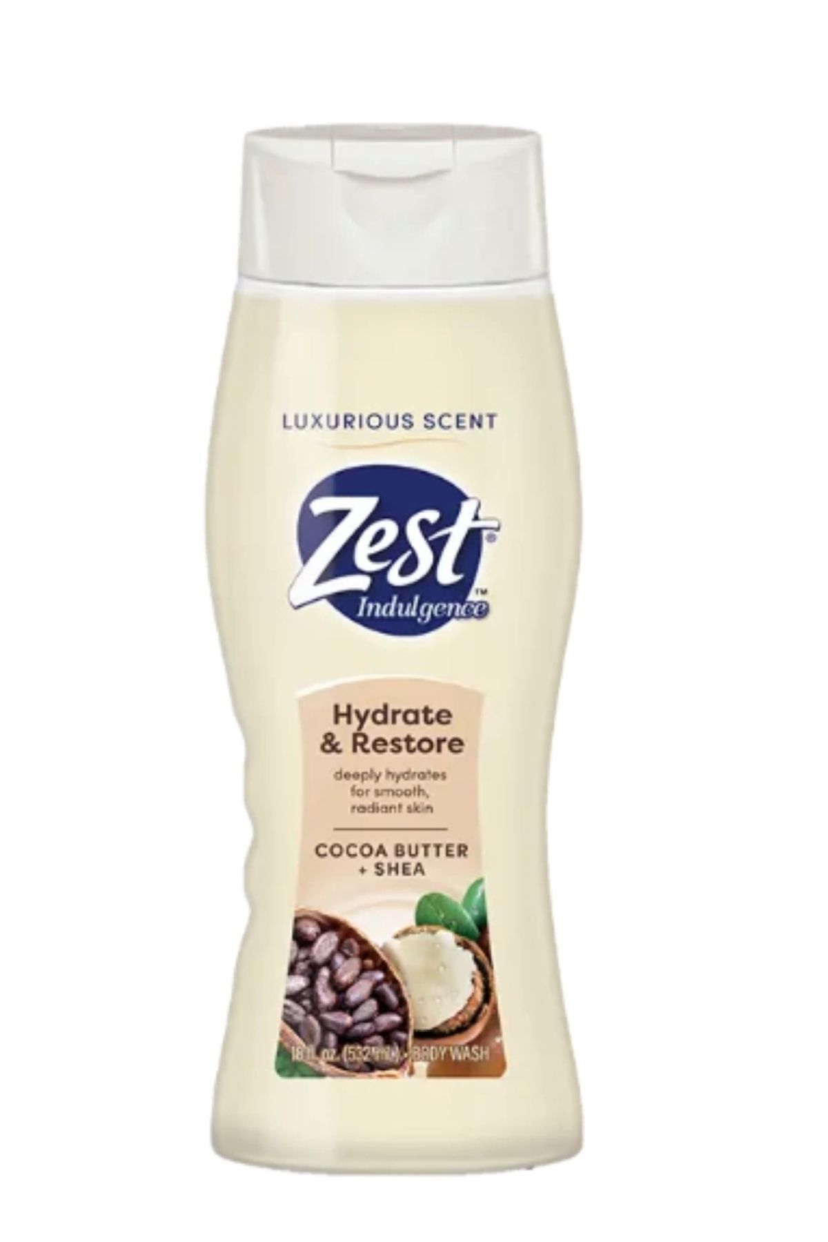 Zest İndulgence Hydrate & Restore Cocoa Butter Shea Body Wash 532 ml