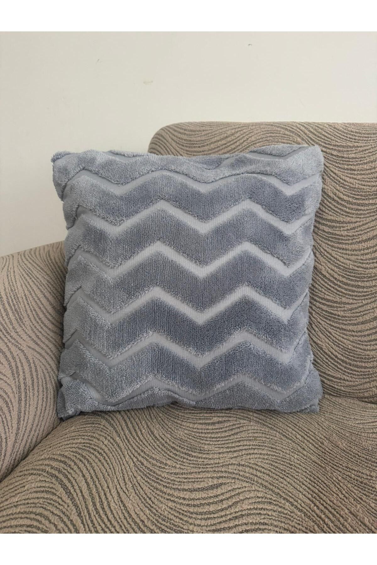 IYDGAH Peluş Kırlent Kılıfı Tekli 43x43cm Özel Tasarım Dekoratif Yastık Kırlent Kılıfı 1 Adet krem