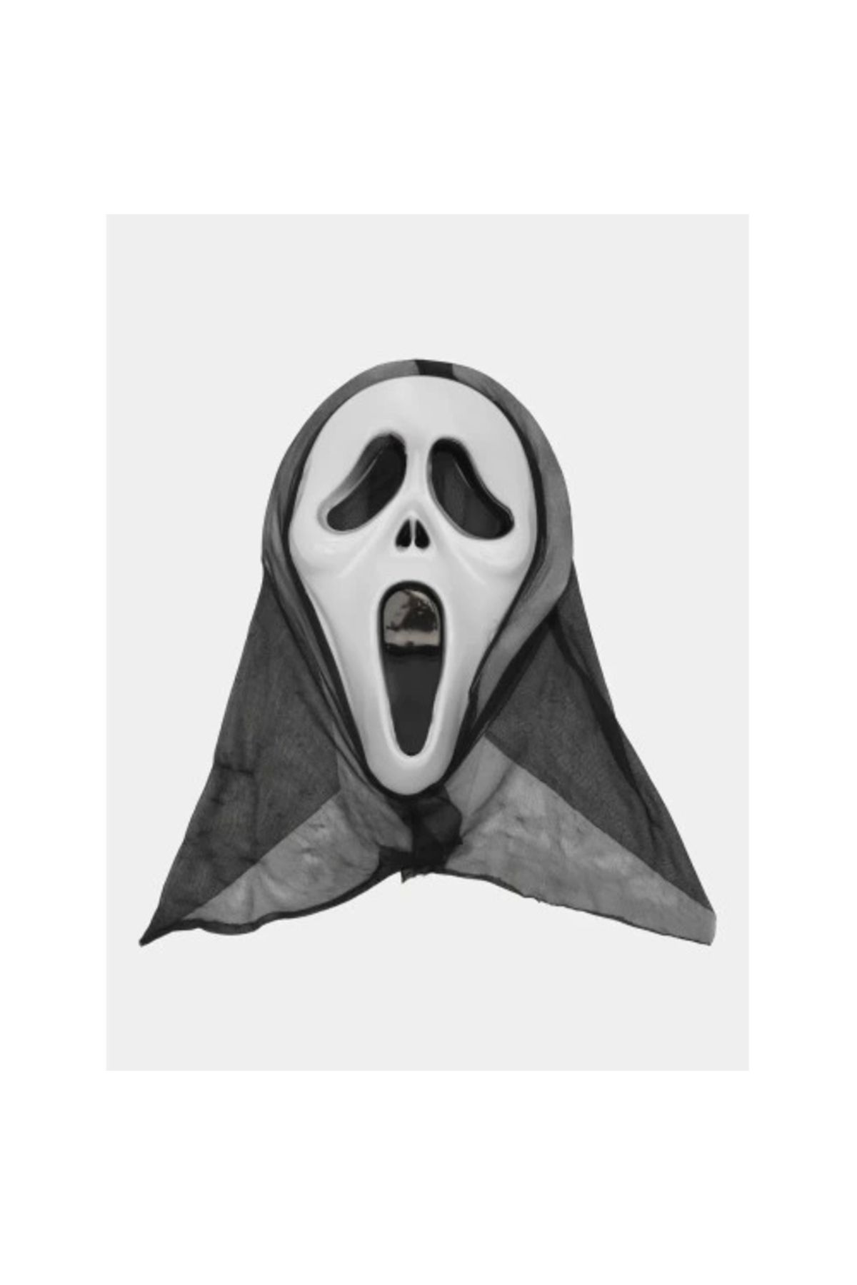 Moon Kapşonlu Çığlık Maskesi Scream Maskesi - Hayalet Maskesi 33x21 Cm