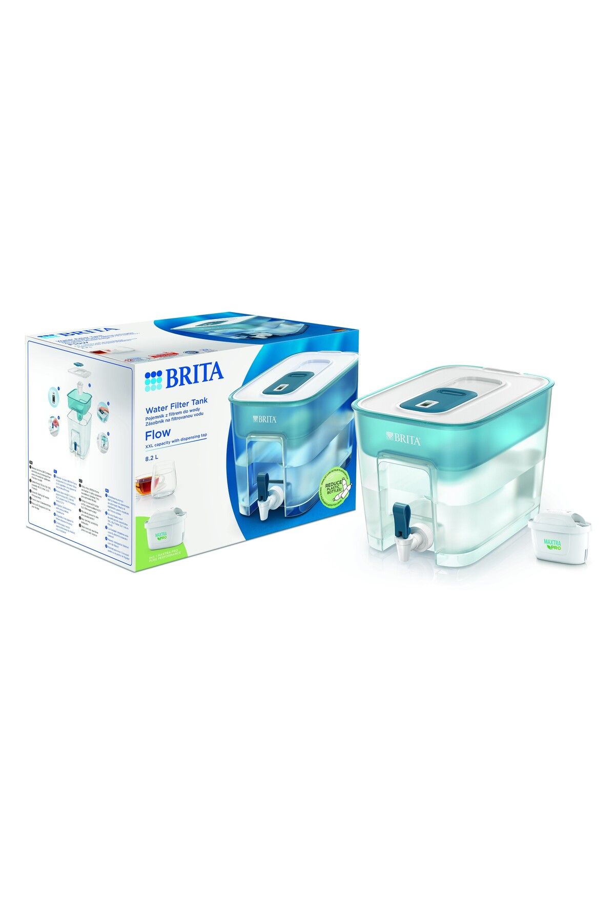 BRITA-Prijímací filtrant Flow XXL 8,2 L Maxtra PRO (modrý) 8