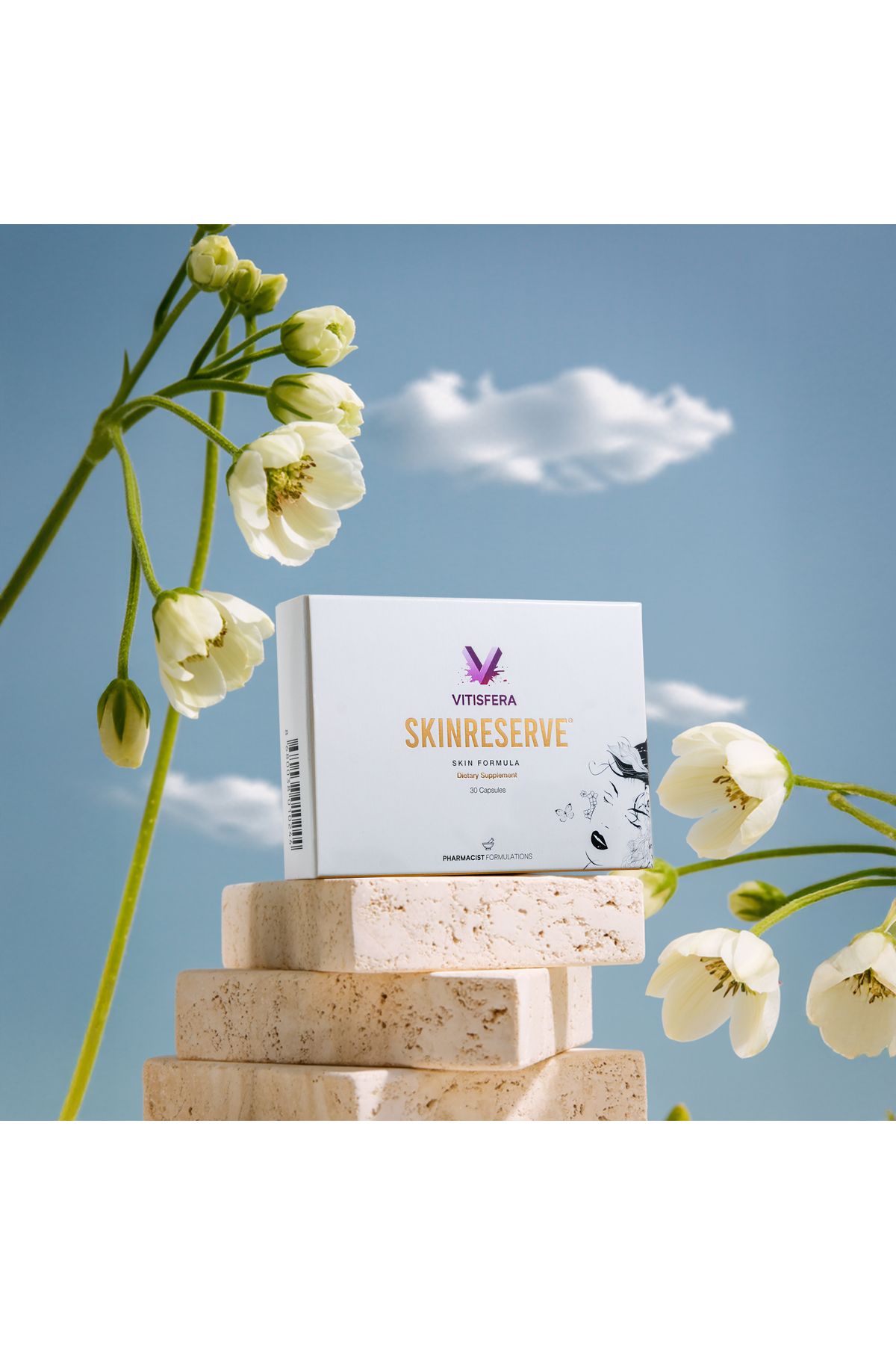 Vitisfera-Skinreserve 30 Capsules- Dwarf Palm Extract, Hayit Extract, Multivitamin and Multimineral 3