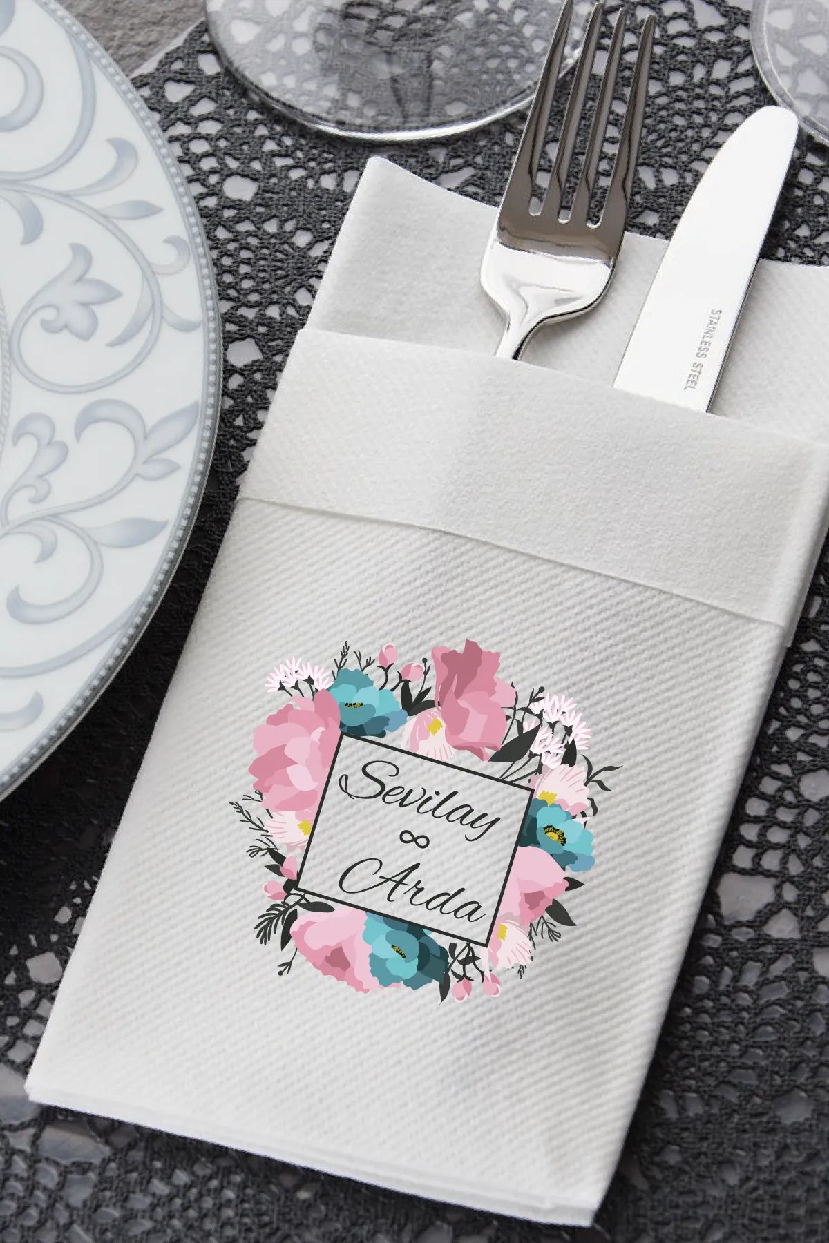 NapkinStore Nora Kişiye Özel Airlaid Peçete 25 Adet