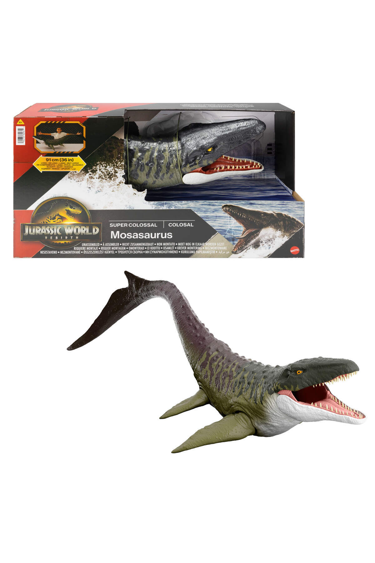 Mattel Jurassic World Massive Mosasaurus Figure, dinosaur toy JGB51