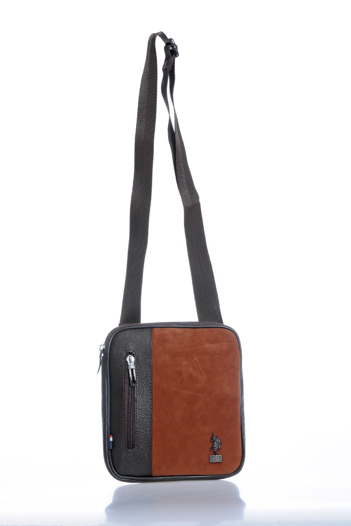 کیف شانه ای چند رنگ مردانه پایه. Polo Assn Pleven Plexr6766 Brown 's Cross U.S. Polo Assn.