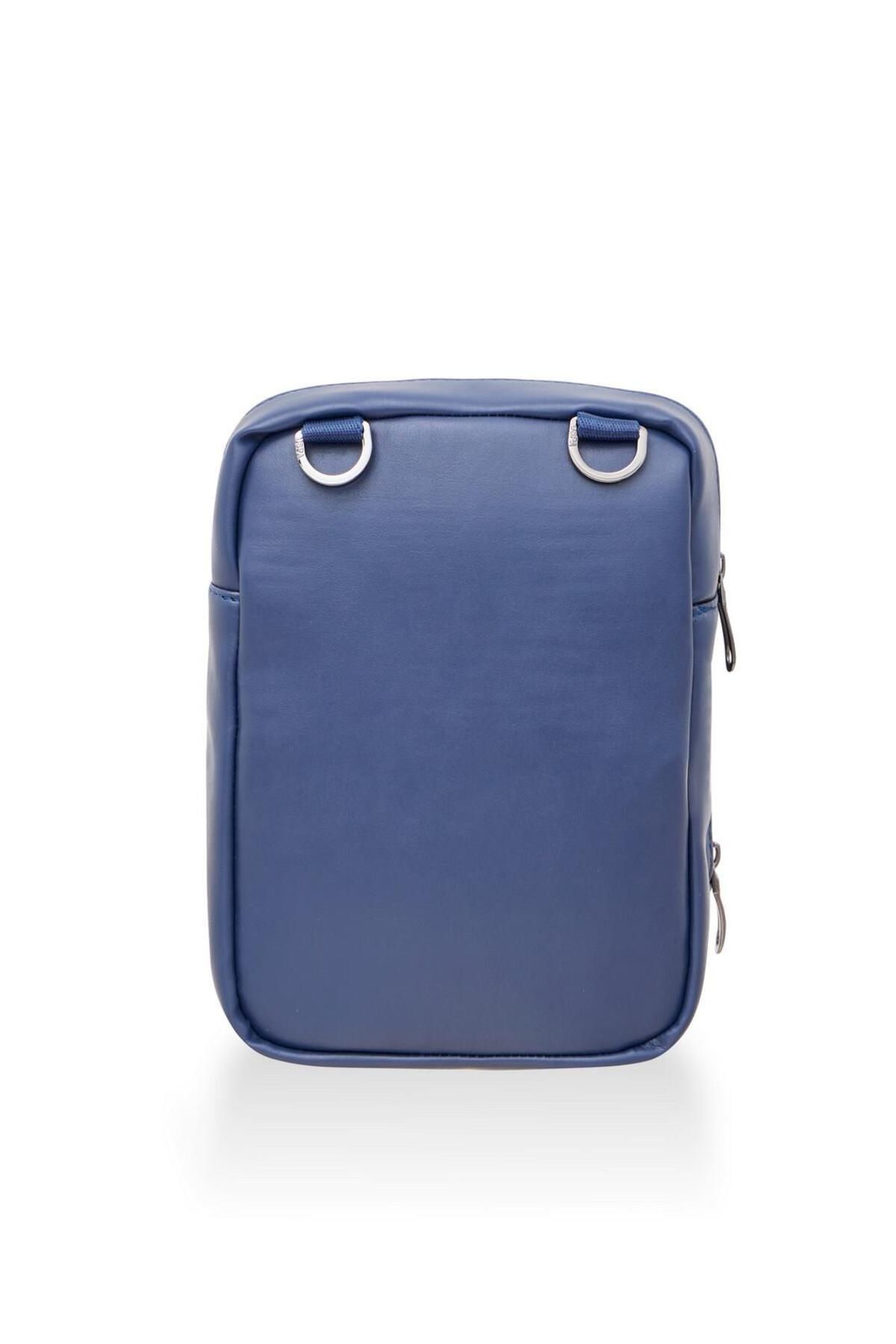 کیف شانه ای آبی مردانه پایه. چوگان Assn. پلون اورجینال U.S. Polo Assn.