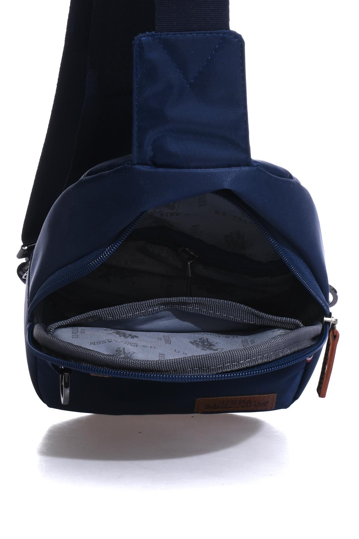 کیف شانه ای آبی مردانه و زنانه کیسه بدنه یونیسکس سرمه‌ای Pleur22461 U.S. Polo Assn.