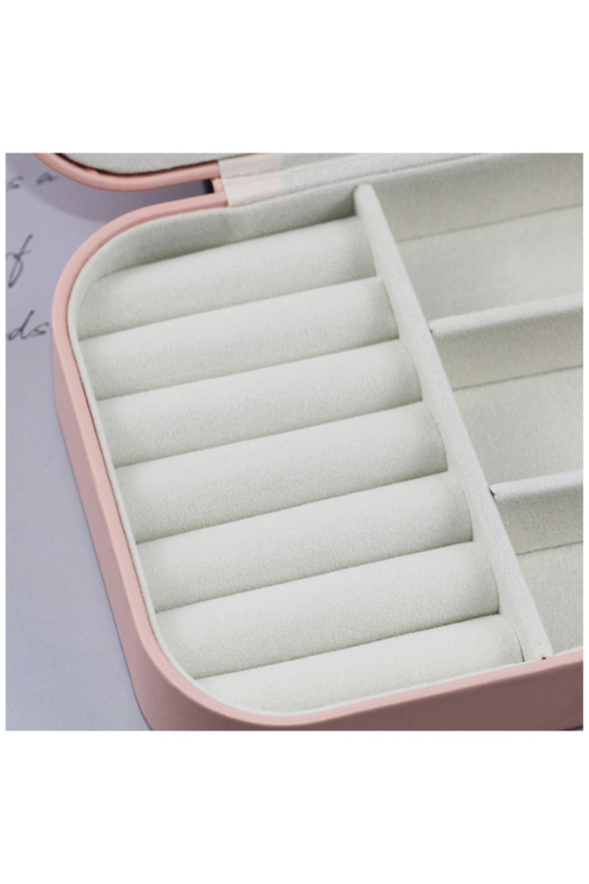Generic-Practical Double-Layer Jewelry Bag - Pink 3