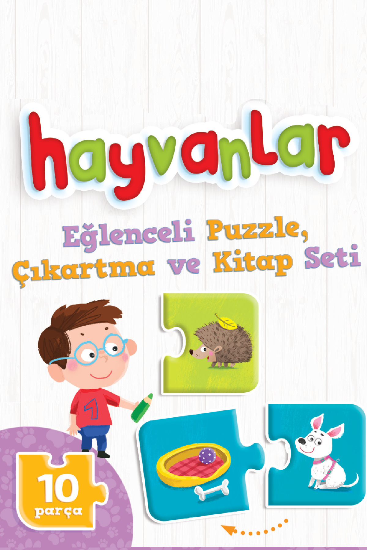Dikkat Atölyesi Yayınları Hayvanlar Puzzle | Bulmaca Kart + Kitap 3+ Yaş Karton Çocuk fotoğrafı 2 (önizleme)