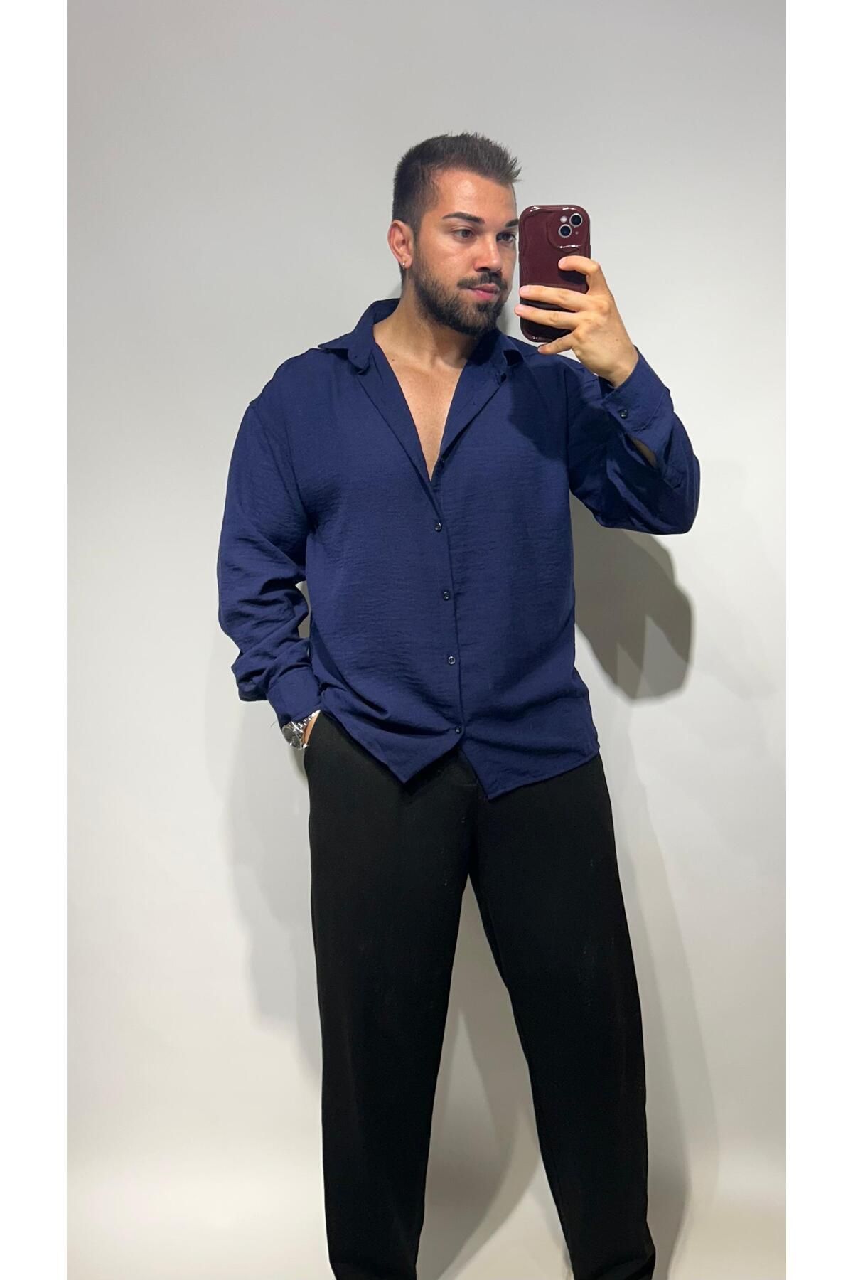 ensbutik Oversize Krinkıl Gömlek