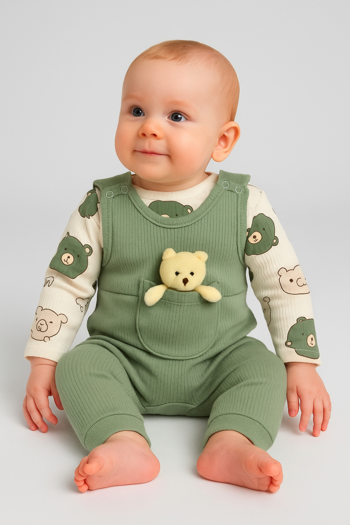 Genel Markalar Oyuncak Ayılı Bebek Tulum - Zıbın ve Tulum – 3-6-9 Ay Bebek Giyim fotoğrafı 7 (önizleme)