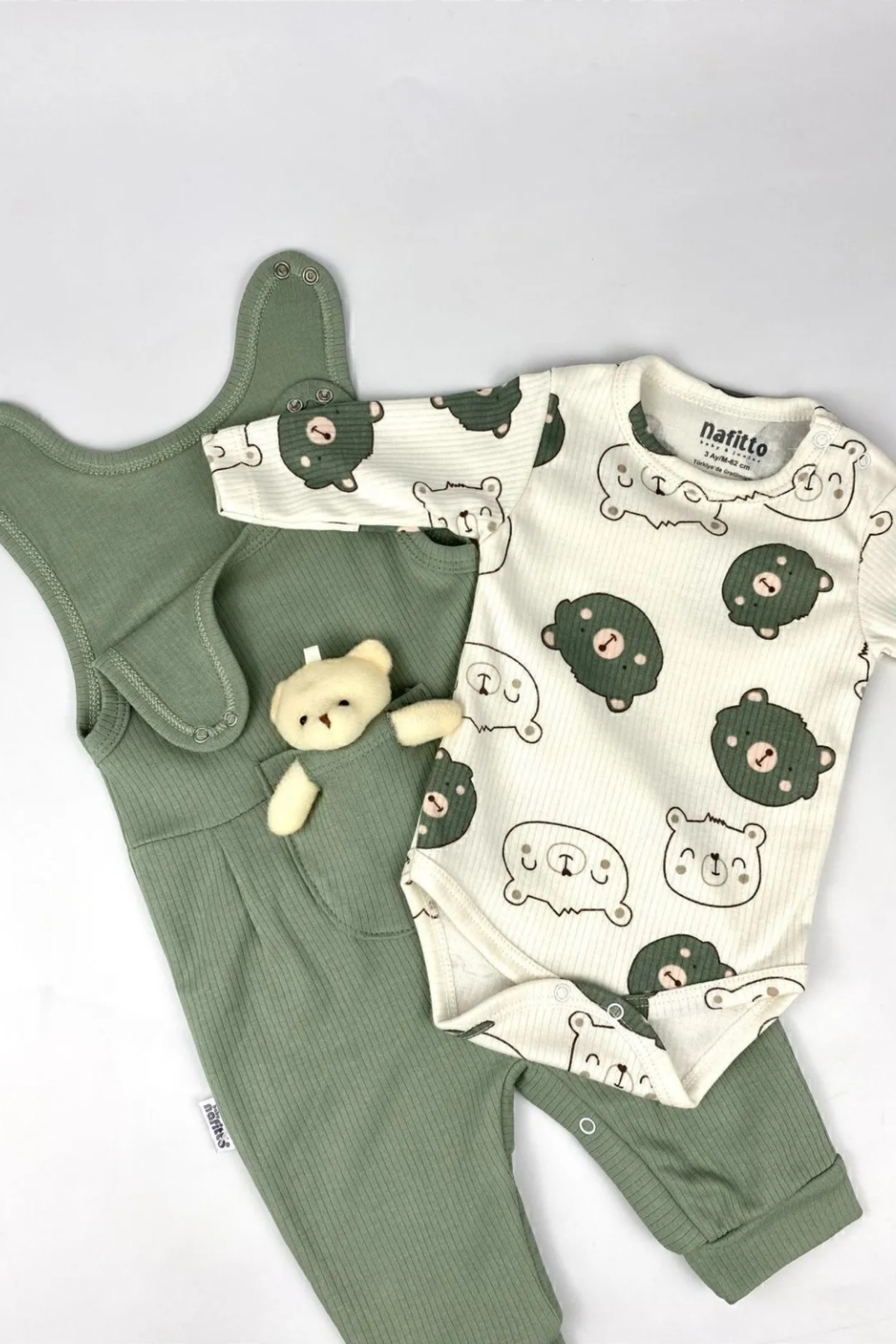 Genel Markalar Oyuncak Ayılı Bebek Tulum - Zıbın ve Tulum – 3-6-9 Ay Bebek Giyim fotoğrafı 2 (önizleme)