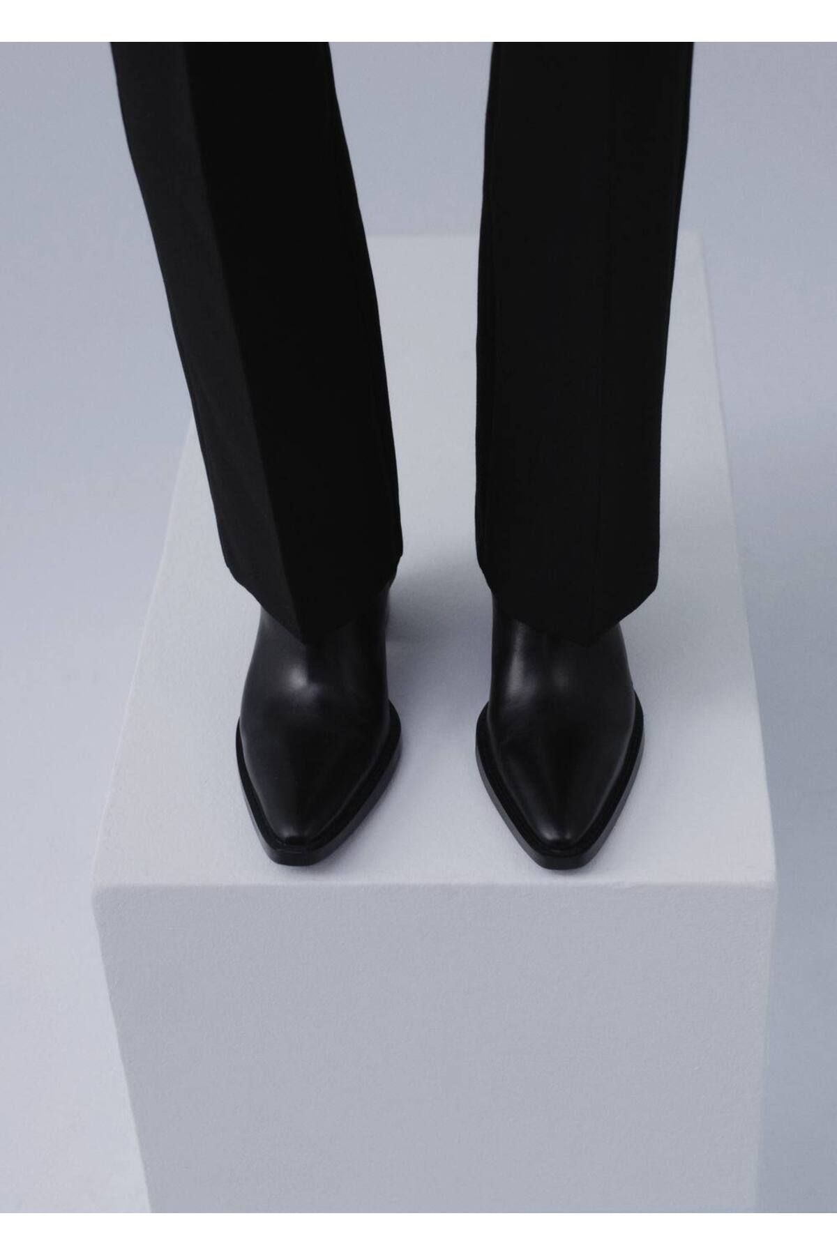MANGO Woman-Spitze Stiefeletten aus Leder - Spitze detailliert 7