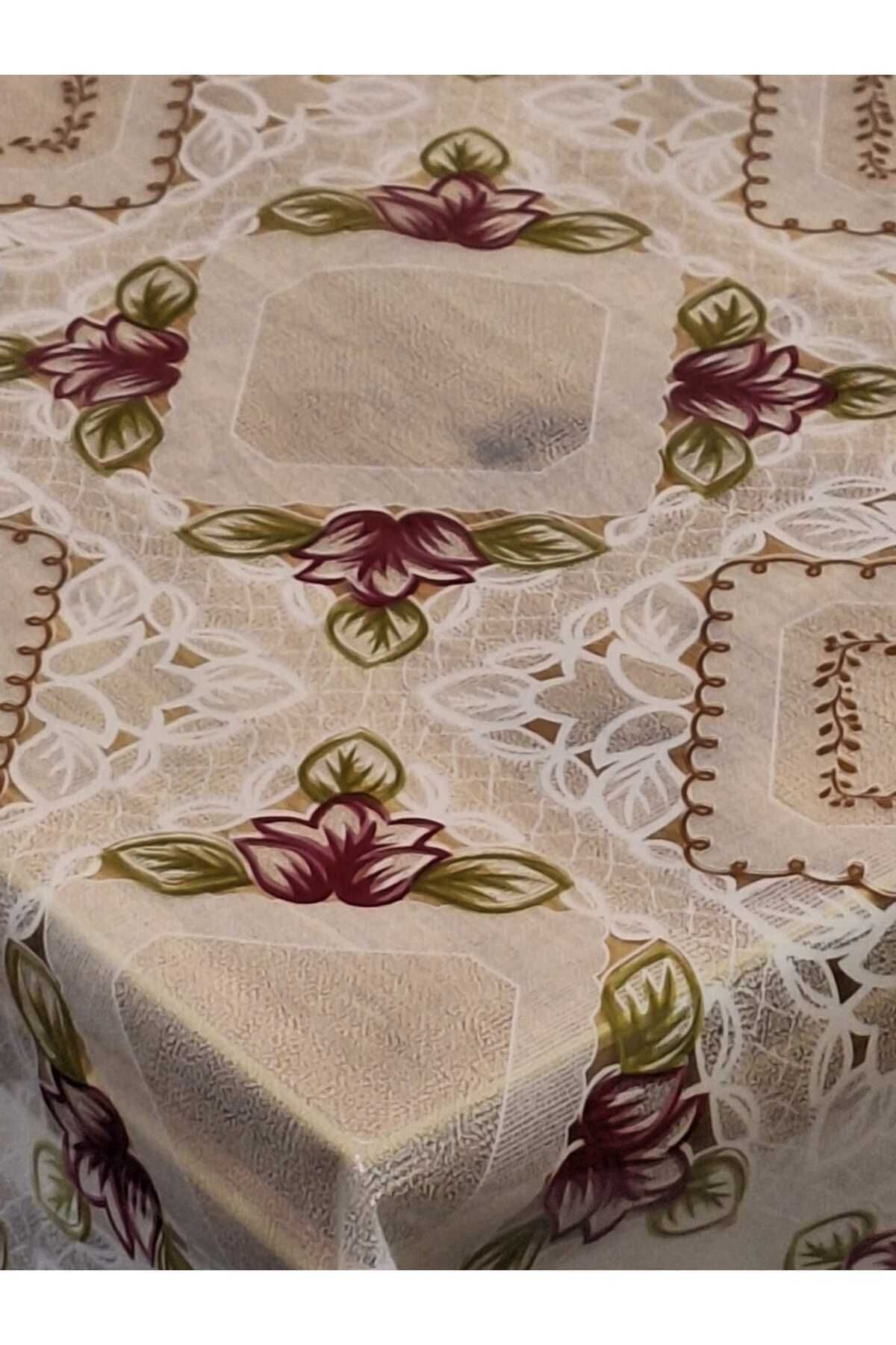 Başak Ev Tekstili-Transparent 0.018 Mm PVC Oilcloth - Patterned Erasable Transparent Tablecloth 3