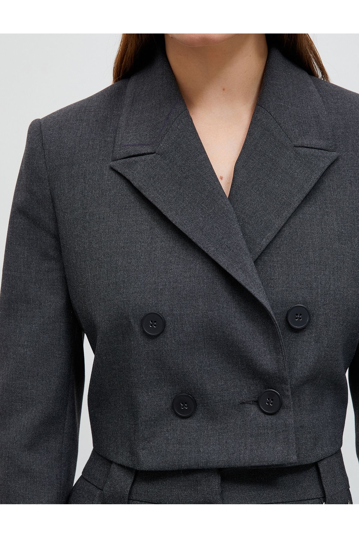 Koton-Crop Double Breasted Blazer Jacket 5