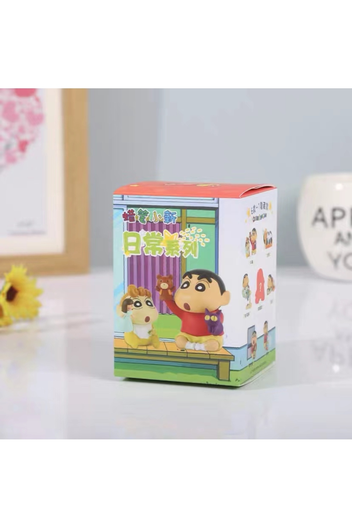 Choice-Randomly select one Crayon Shin chan Blind Box Series Handmade Daily Series Blind Box Car Desktop Do 1