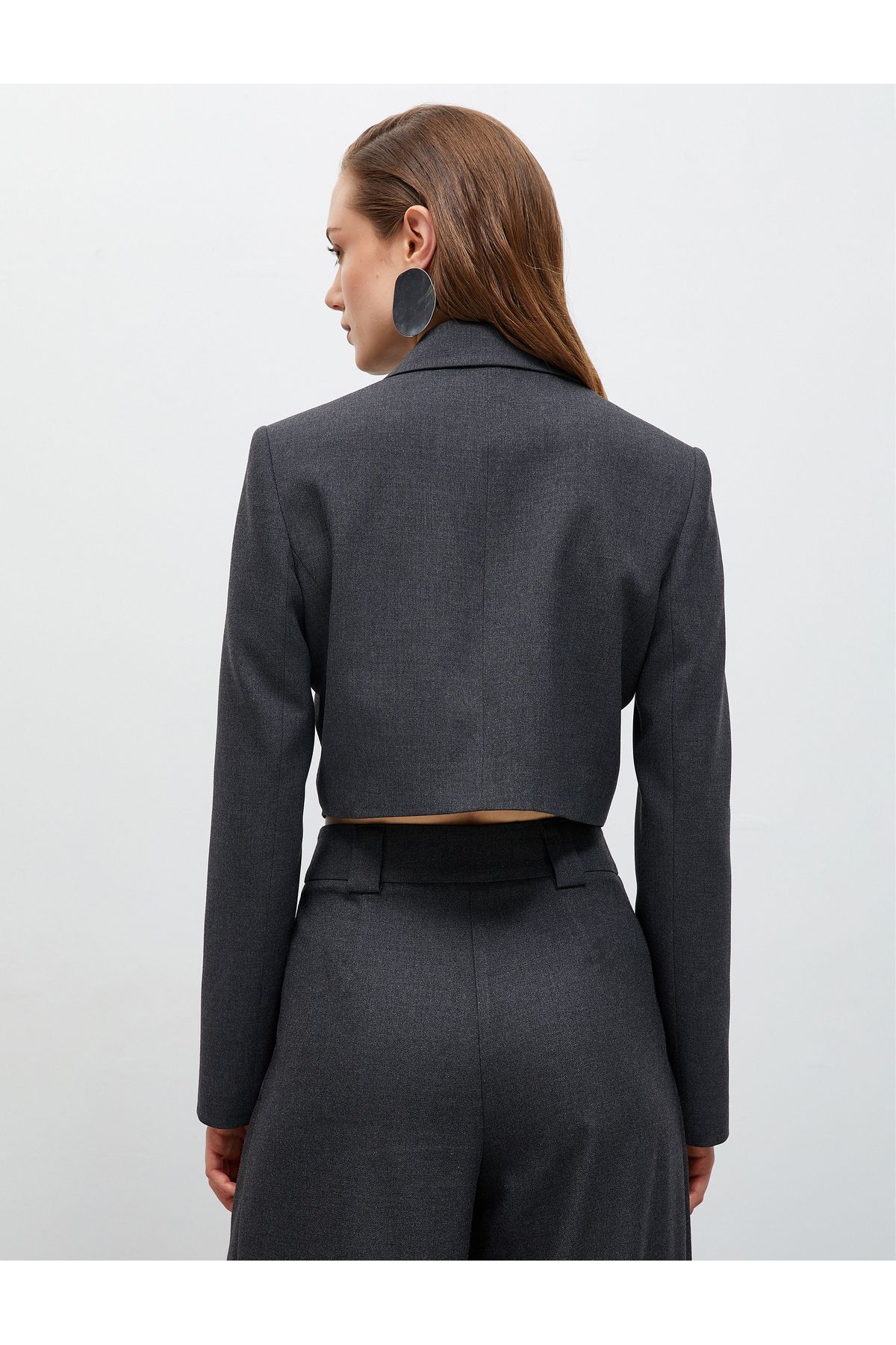 Koton-Crop Double Breasted Blazer Jacket 4