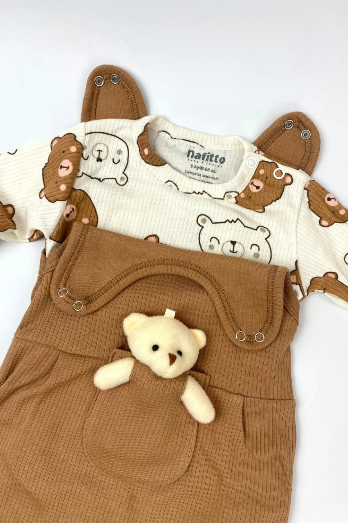 NAFİTTO Oyuncak Ayılı Bebek Tulum - Zıbın ve Tulum – 3-6-9 Ay Bebek Giyim fotoğrafı 5 (önizleme)