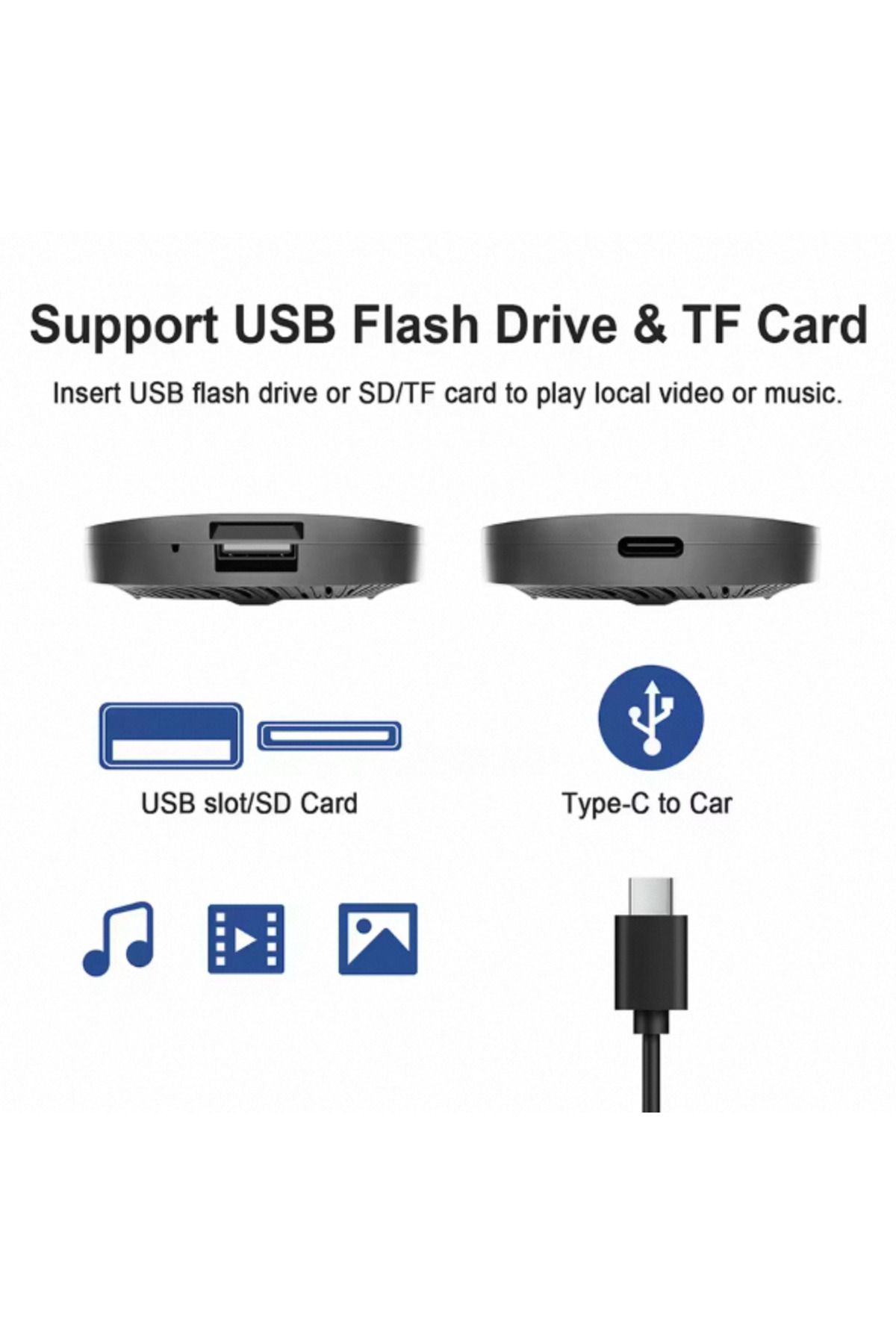 Choice-2GB 32GB Android 13 Ai Box Wired to Wireless Carplay Android Auto Adapter WiFi For Youtube Nexflit C 6