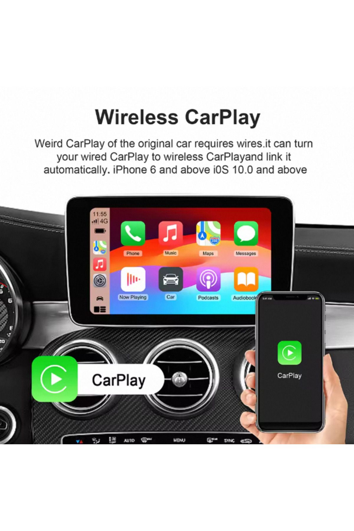 Choice-2GB 32GB Android 13 Ai Box Wired to Wireless Carplay Android Auto Adapter WiFi For Youtube Nexflit C 3