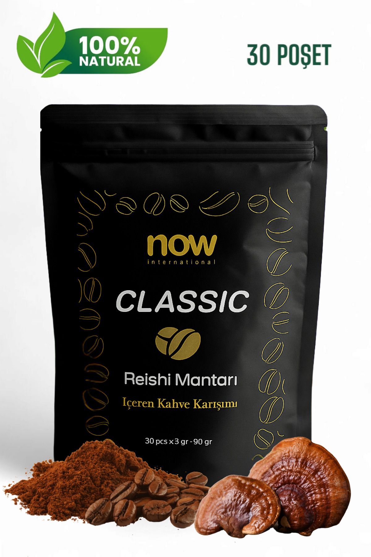 Now International Now Classic Reishi Mantarlı Kahve –30 Poşet 30x3g (90 GR.)