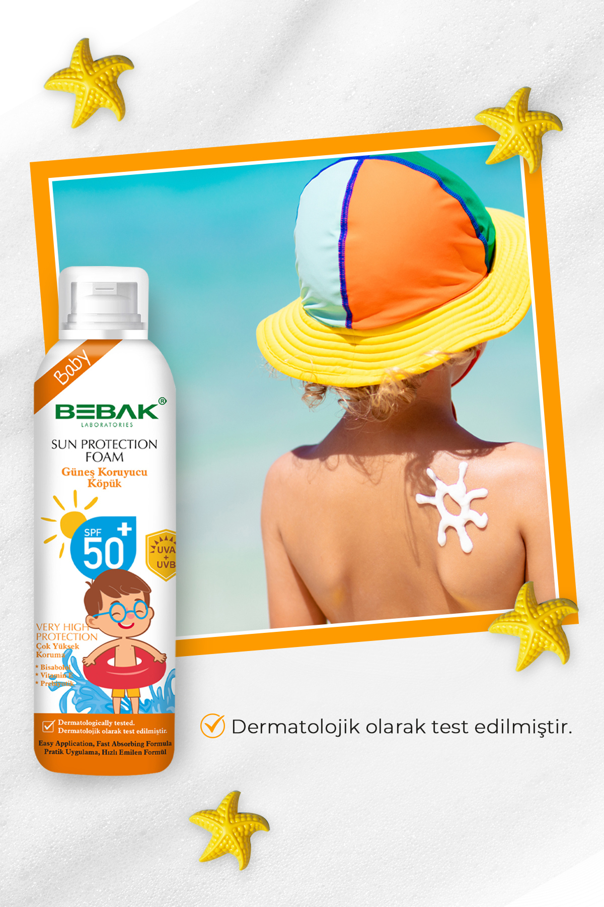 Bebak Bebek Güneş Köpüğü 50+ Spf Yüksek Koruma 150 ml fotoğrafı 5 (önizleme)