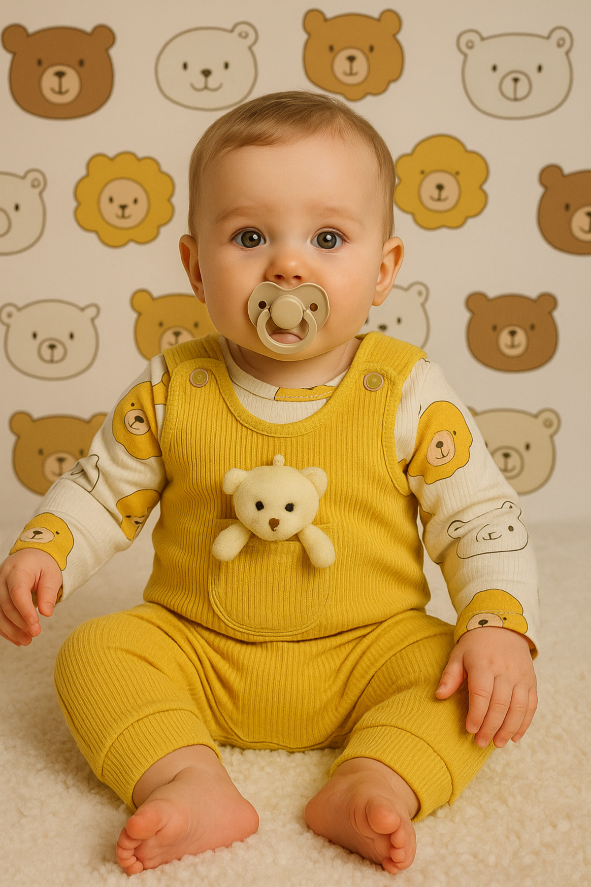 Genel Markalar Oyuncak Ayılı Bebek Tulum - Zıbın ve Tulum – 3-6-9 Ay Bebek Giyim fotoğrafı 7 (önizleme)