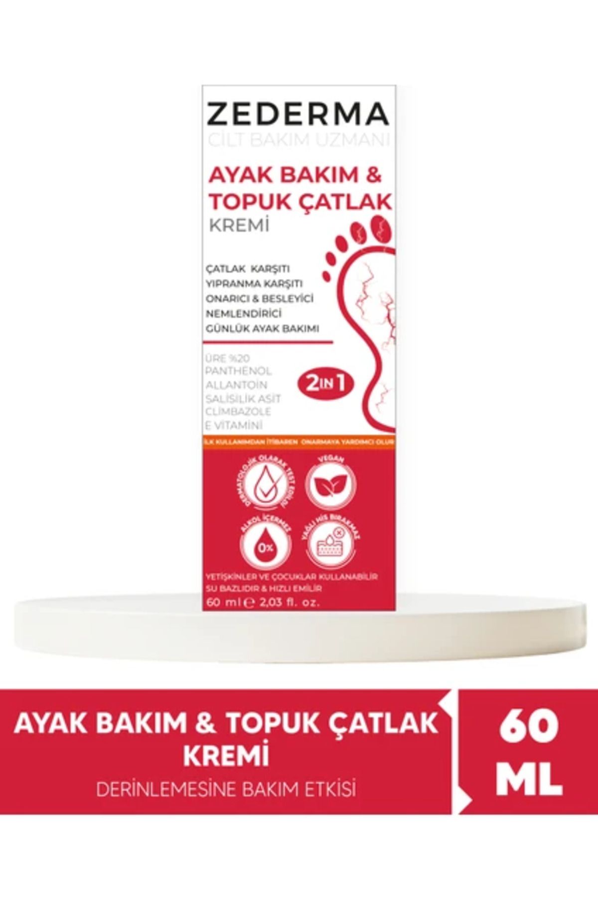 ZEDERMA Ayak Bakım&topuk Çatlak Kremi 60ml