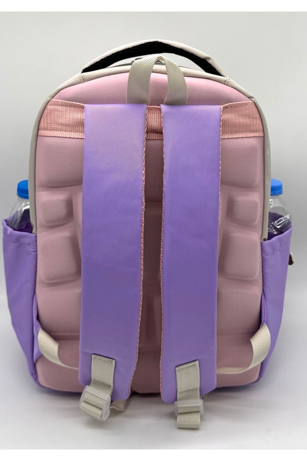 Bevitton-First School Bag Set of 3 Unisex Children's Primary School Bag Bvt-8010 Beige-Lilac 6