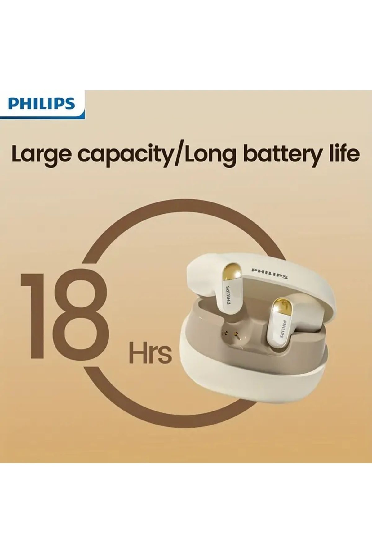 Philips-2169 Wireless Headphones, AI Noise Reduction, 360° Spatial Audio, Condenser Microphone 6