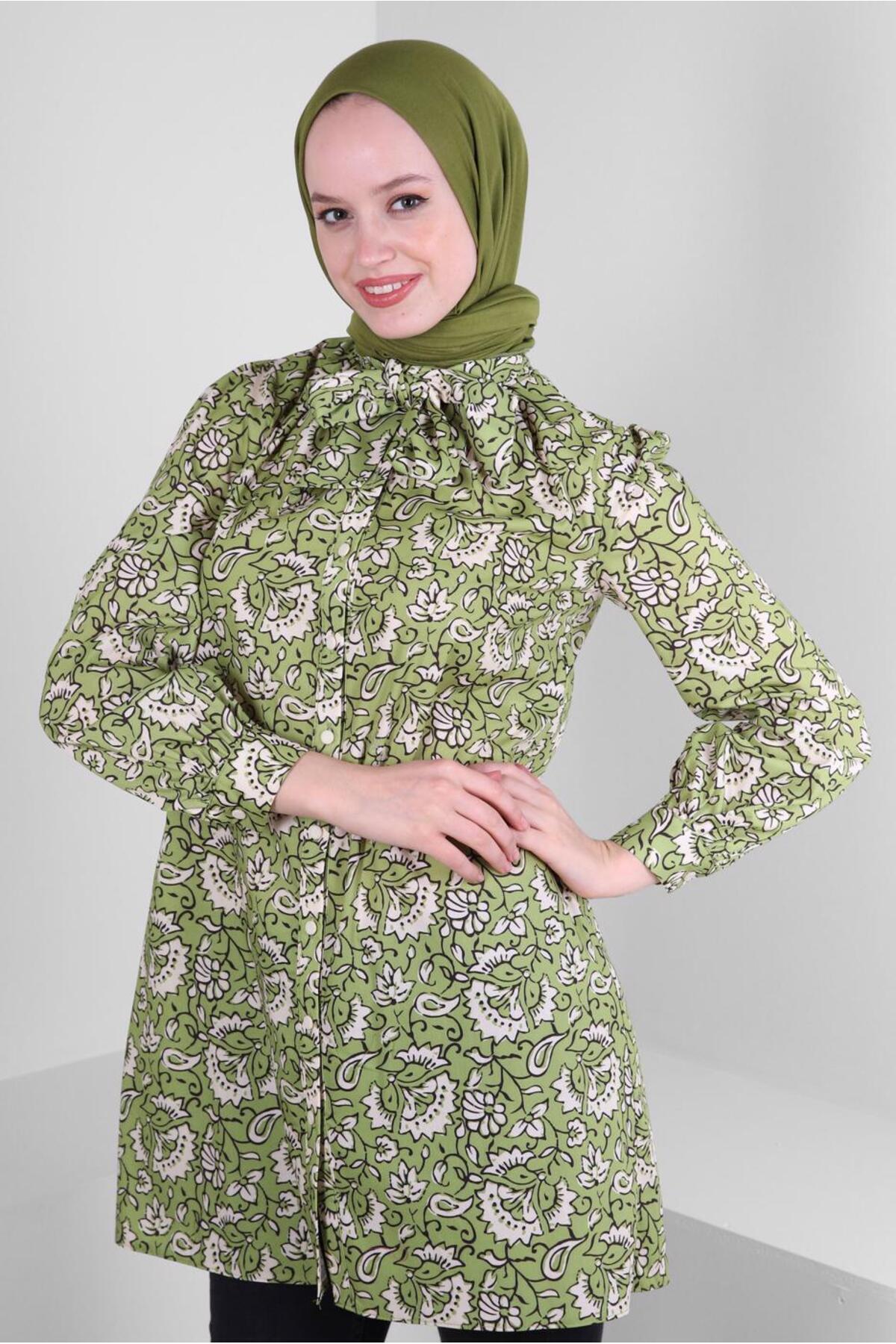 آلوینا تونیک پیراهن یقه شال طرحدار ۴۳۶۷۳ آلوینا تونیک پیراهن یقه شال طرحدار ۴۳۶۷۳