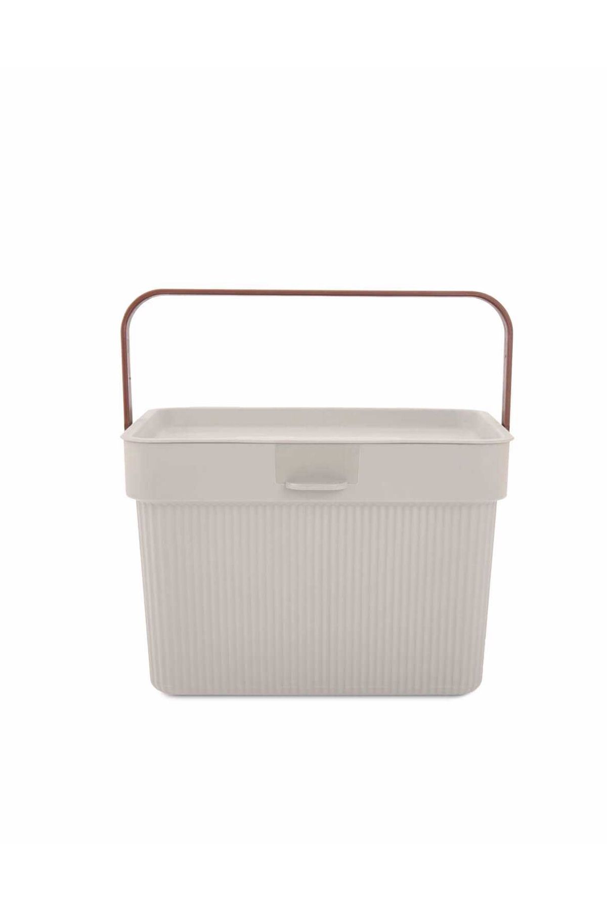 HOMİNG-Homing Cream Multi-Purpose Handle and Lid Detergent Storage Box Organizer 6Lt 3