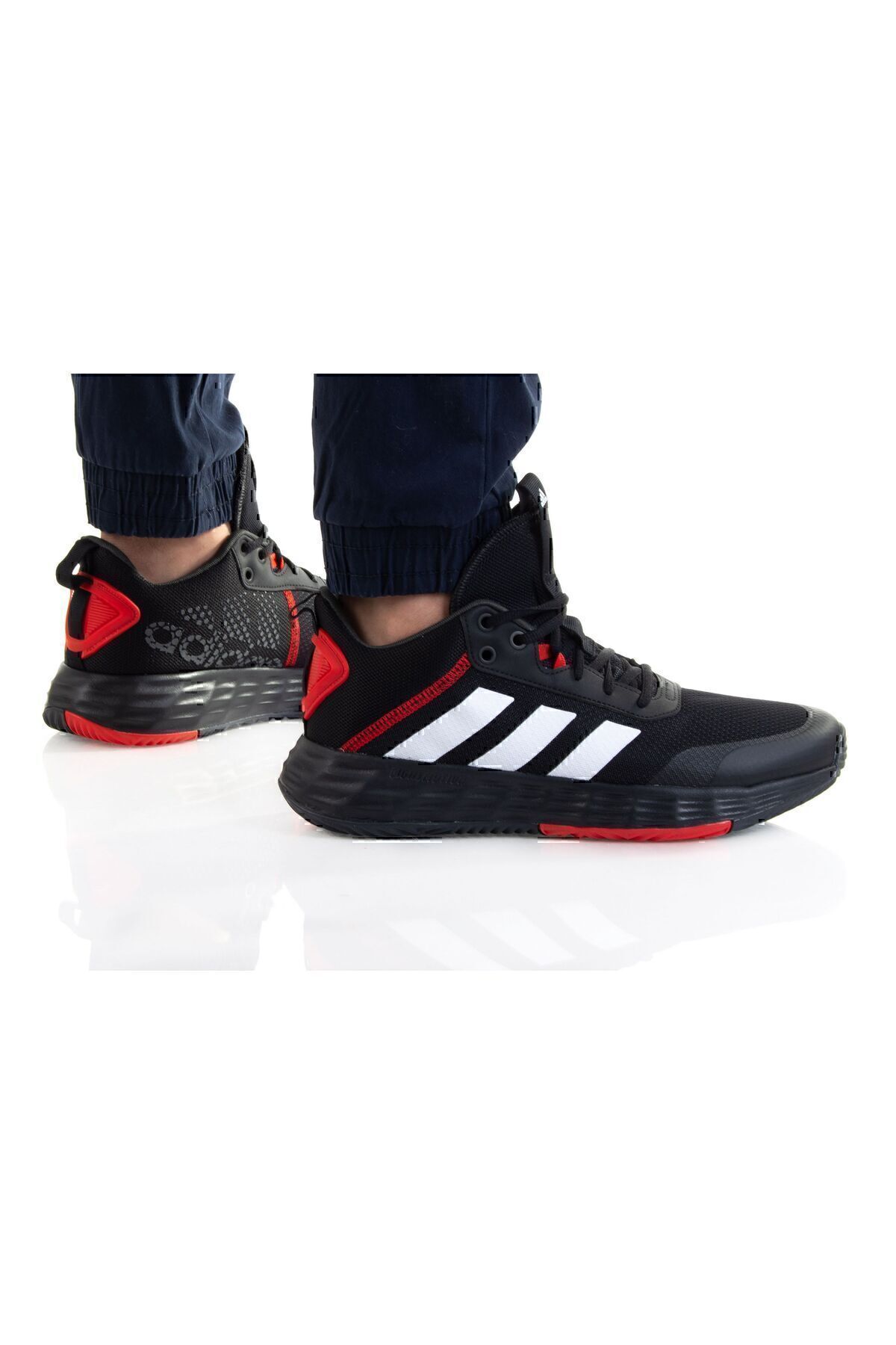 adidas Ownthegame 2.0 Erkek Basketbol Ayakkabısı Siyah-Kırmızı görsel 2