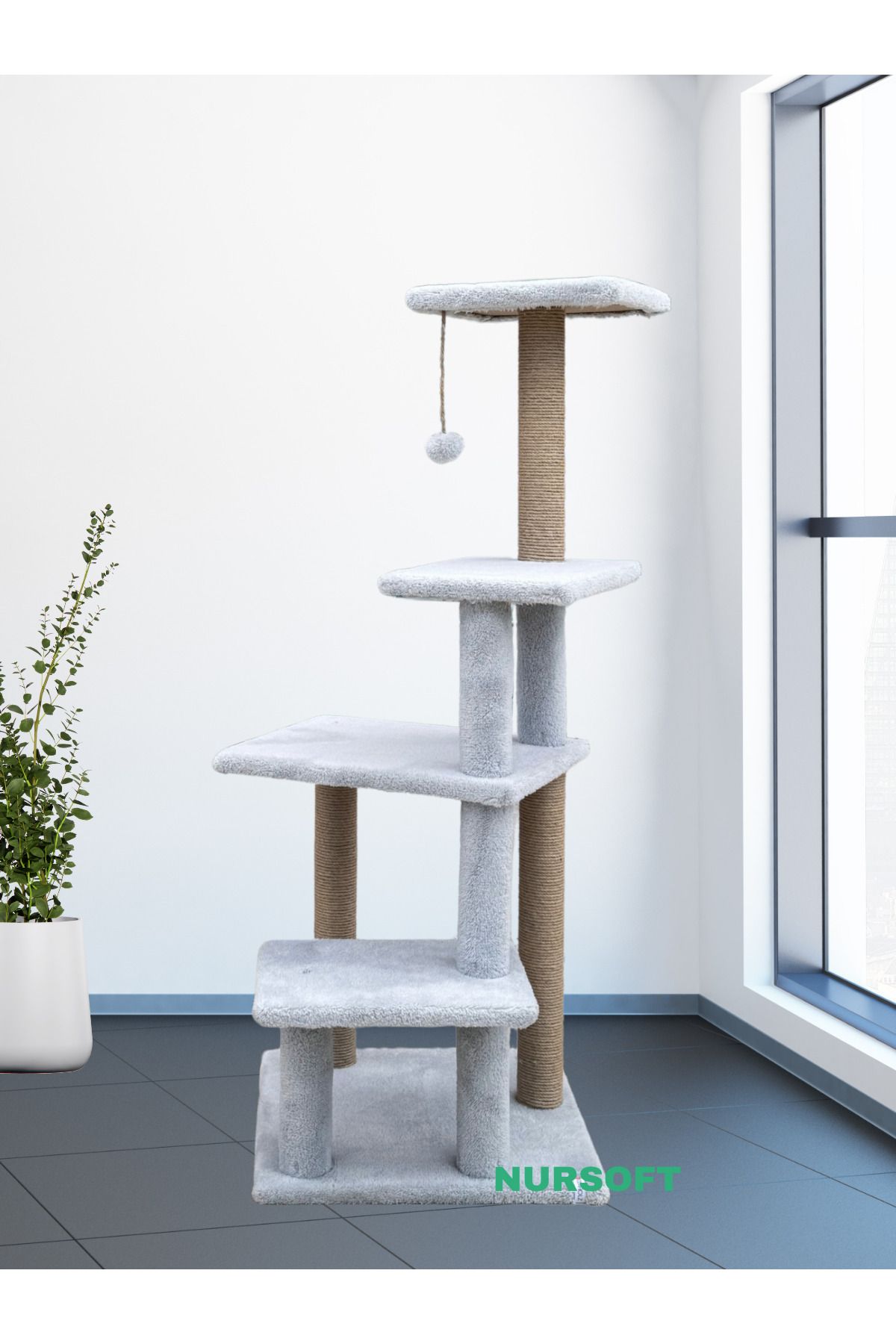 Nursoft-Premium Scratching Board Multi-Layer Long Size Large Size Cat Seat Scratching Protector 2