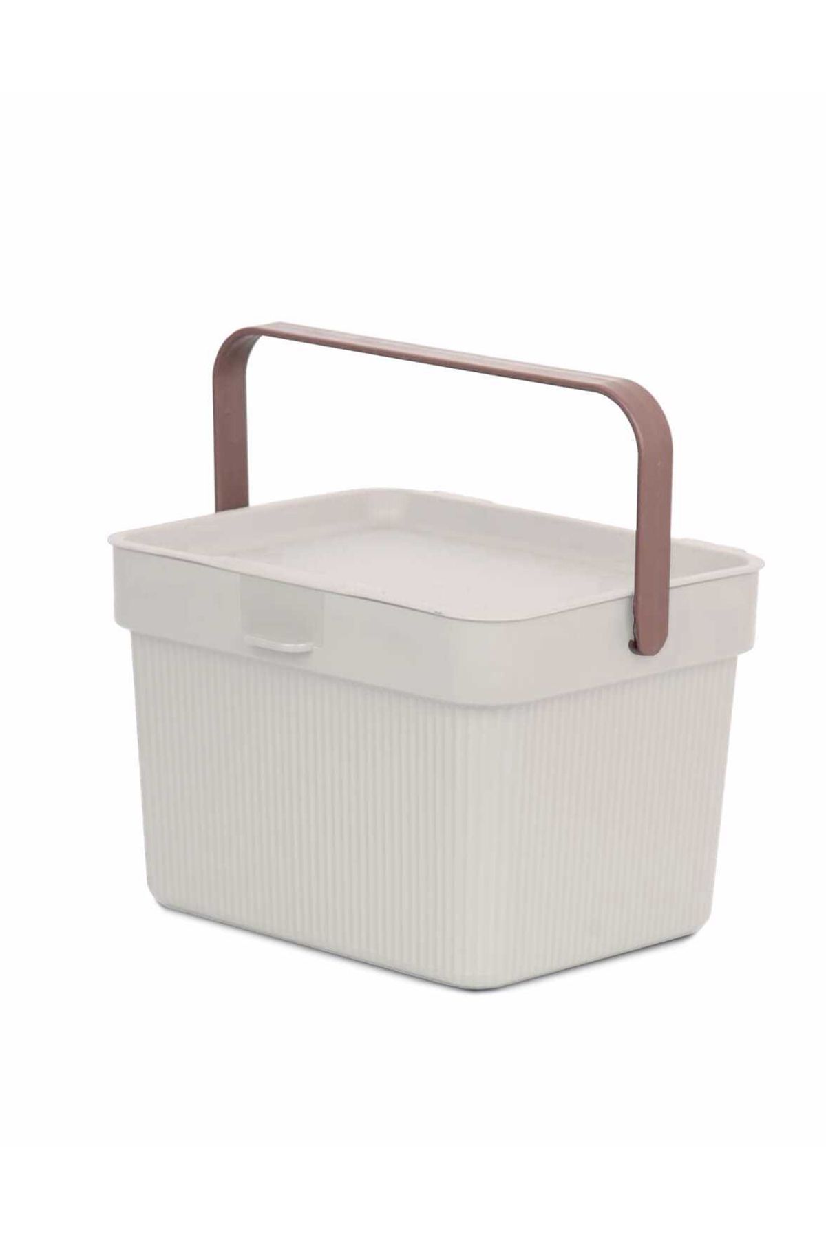 HOMİNG-Homing Cream Multi-Purpose Handle and Lid Detergent Storage Box Organizer 6Lt 2