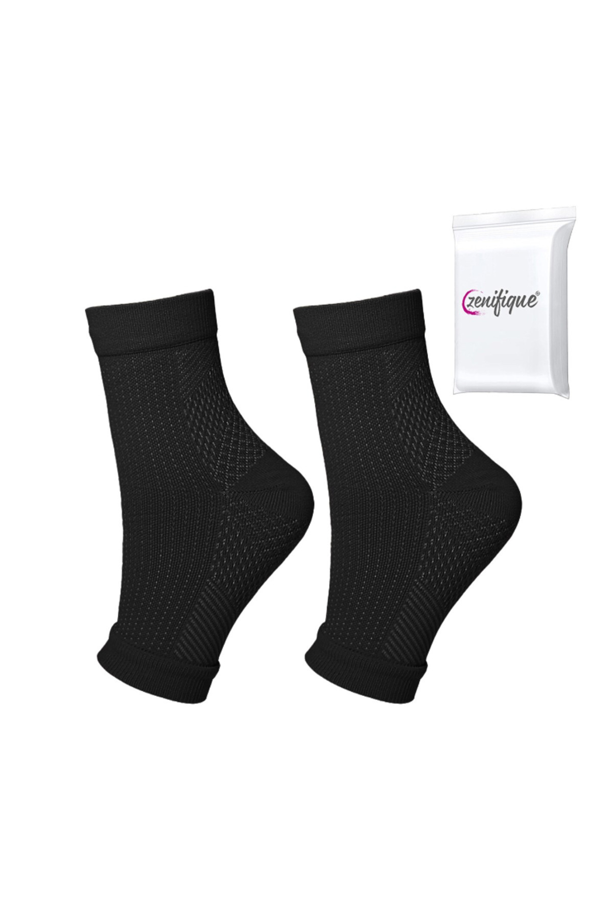 zenifique Set 2 Sosete Compresive Zenifique, Ciorapi Compresie, 8-15 Mmhg, Negru, Marime Xxl - One Size