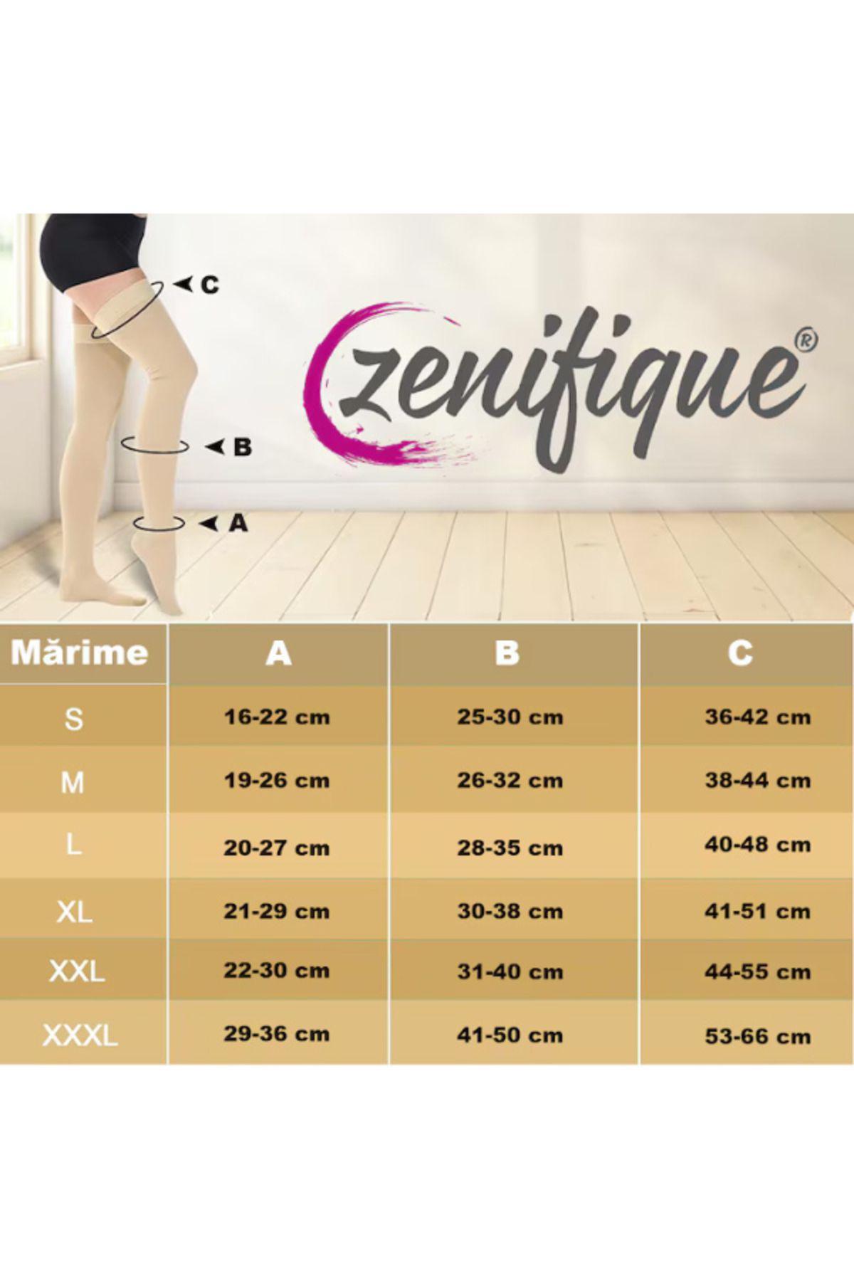 zenifique-Set of 2 Zenifique Compression Socks with High Compression Degree 23-32 Mmhg, Beige, Size Xxl 7