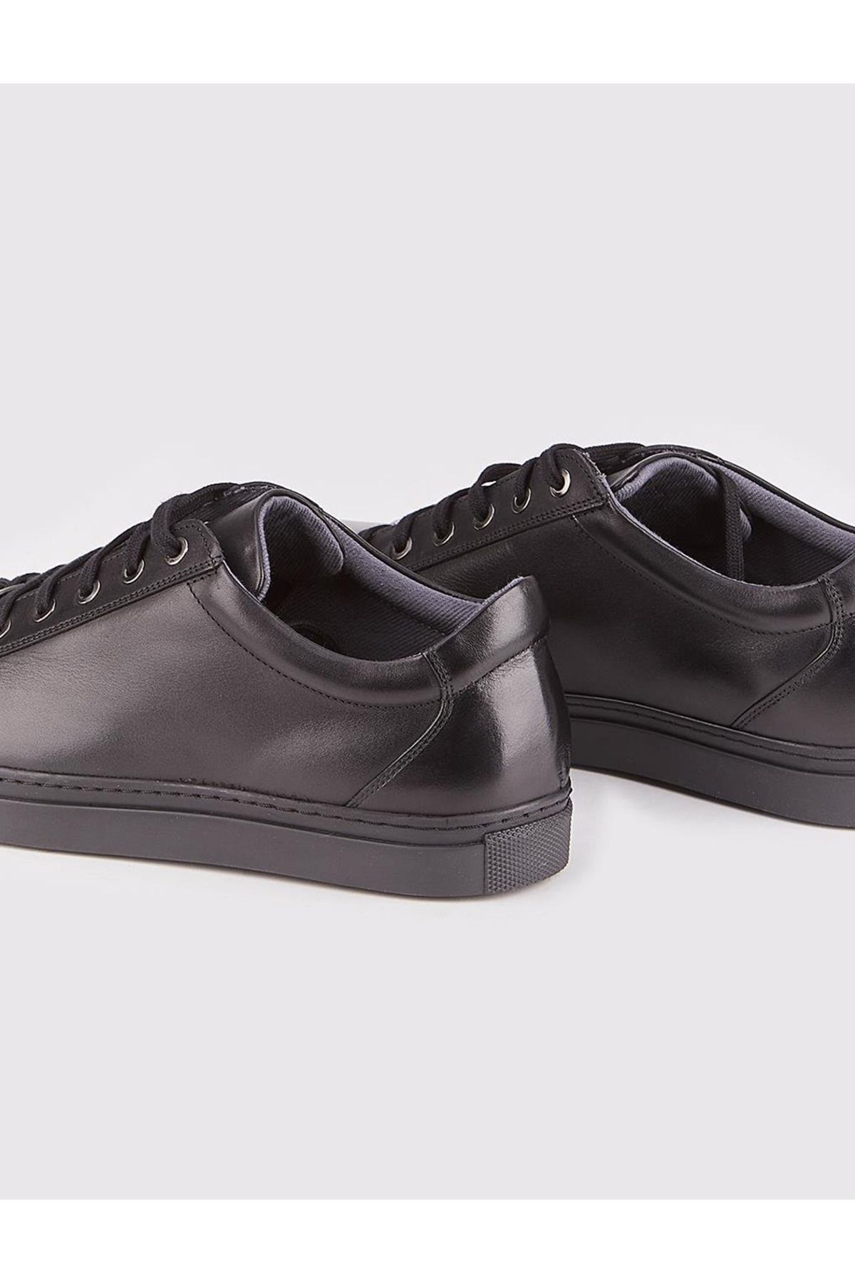 Cabani-Real Leather Black Lace-Up Men's Casual Shoes 3