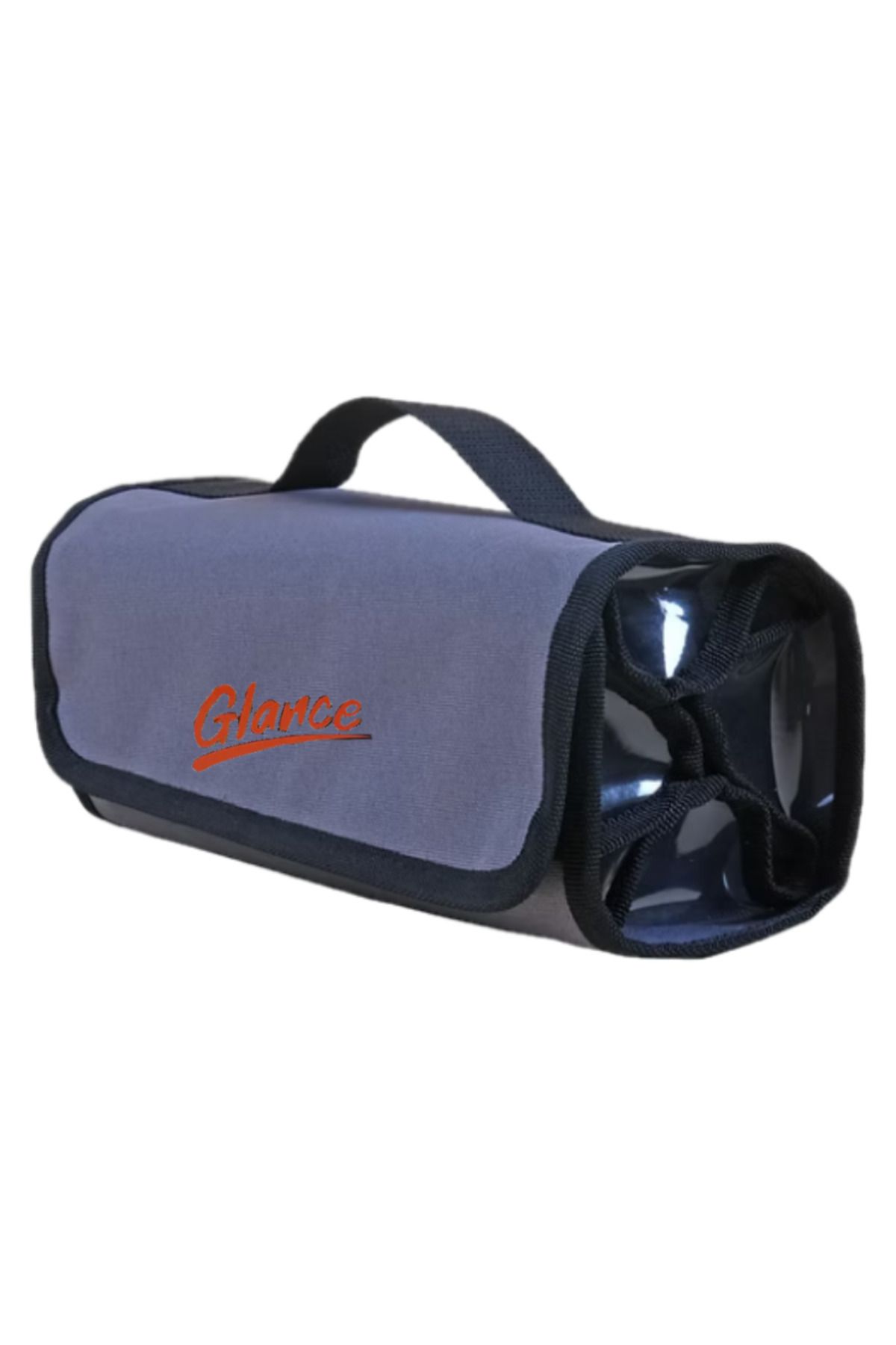 GLANCE-4-Section Gray Pen Bag with Handle 2
