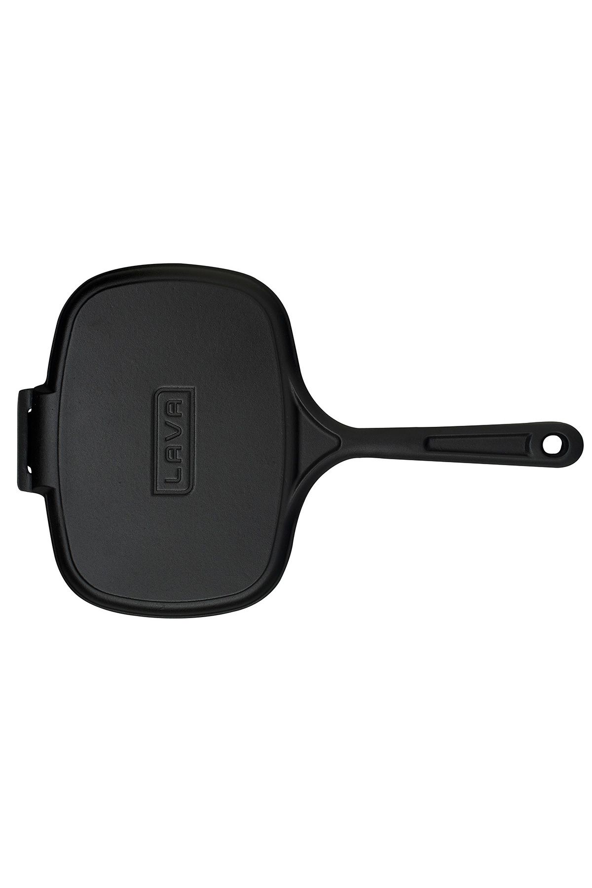 Lava-Cast Rectangular Grill Toaster Cast Iron Solid Handle Size 18x26cm 4