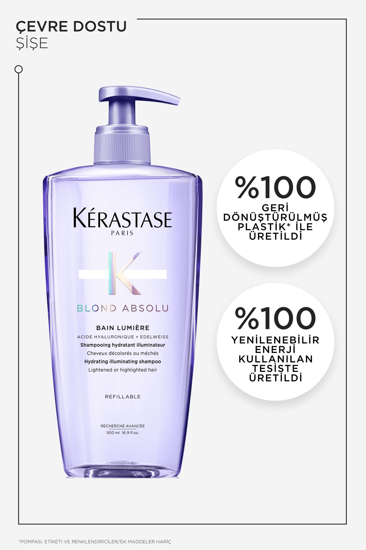 شامپو مردانه و زنانه BLOND ABSOLU BAIN LUMIERE BUSISSING 500 میل برای درخشش موهای بلوند Kerastase