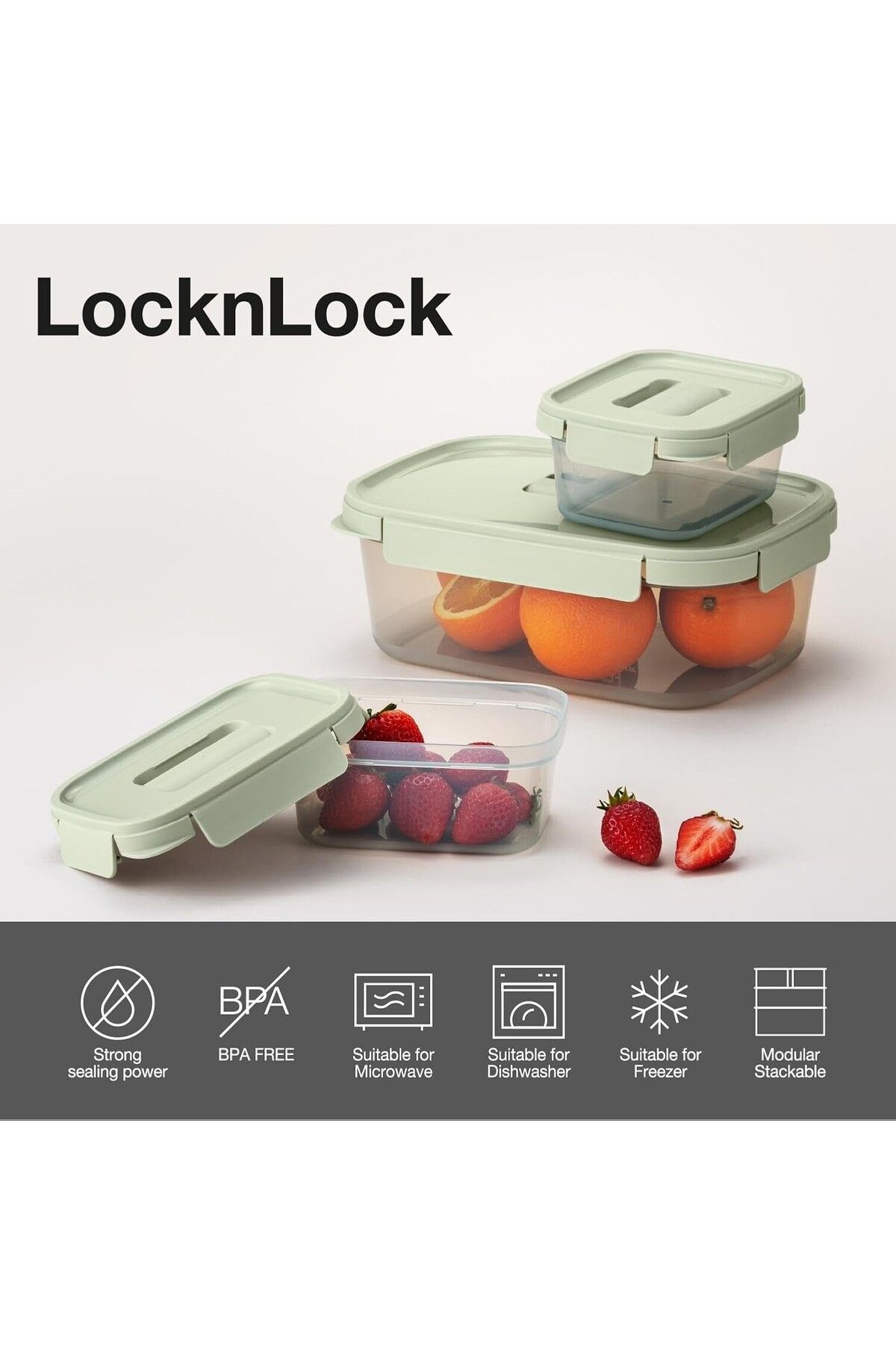 locknlock-Nestopia Set of 3 Containers (2 x 500ml & 1 x 2.7L) 3