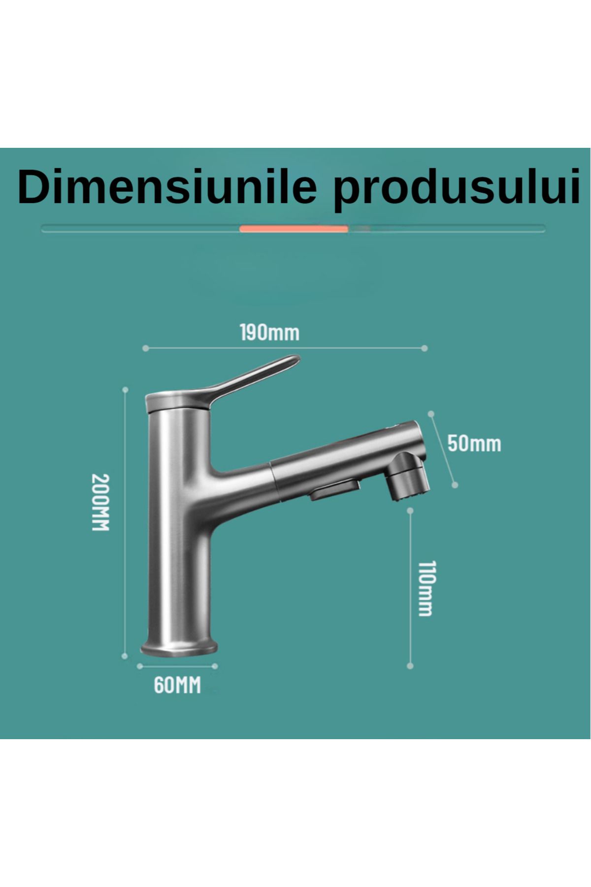 BiXXBi-Bath 3 Basin Faucet with Three Flow Functions, Grey 5
